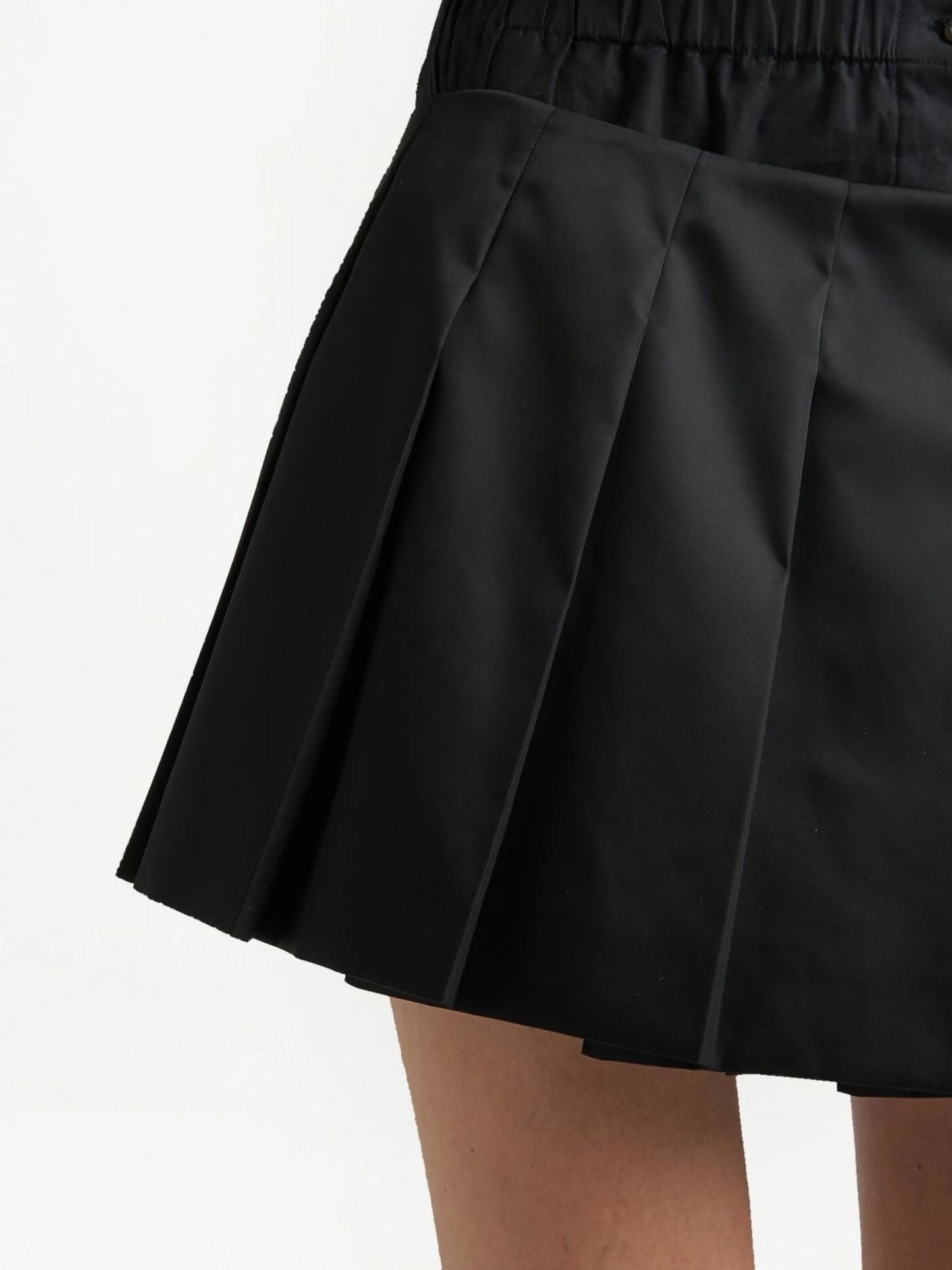 Re-Nylon pleated miniskirt