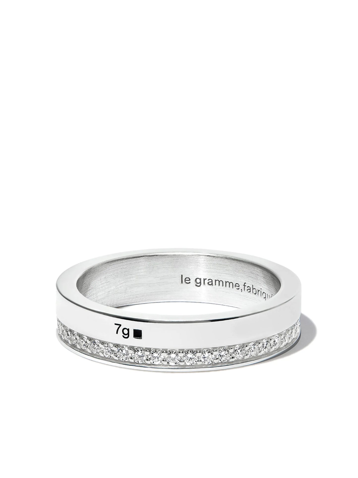 7g diamond line polished band ring