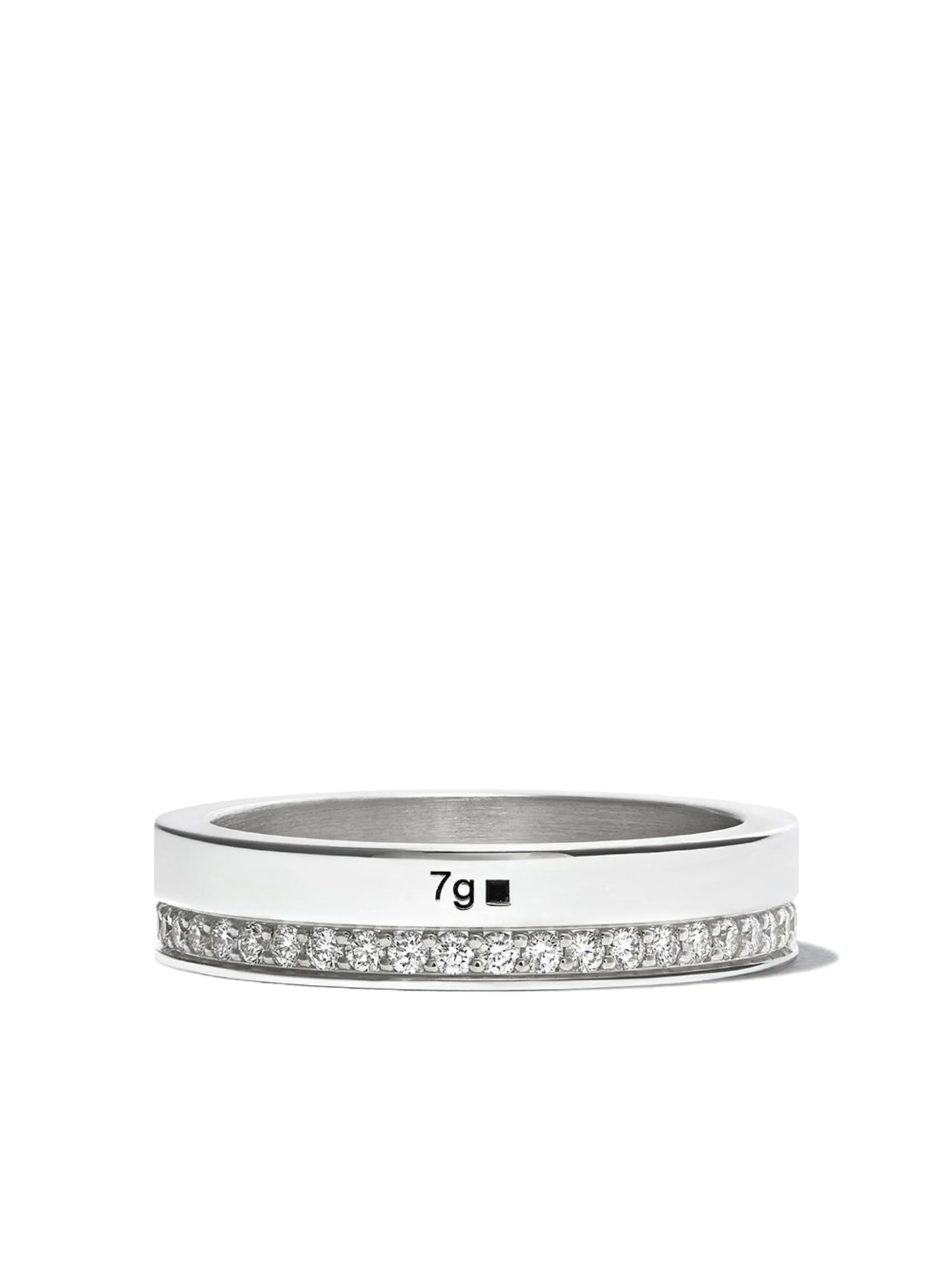 7g diamond line polished band ring