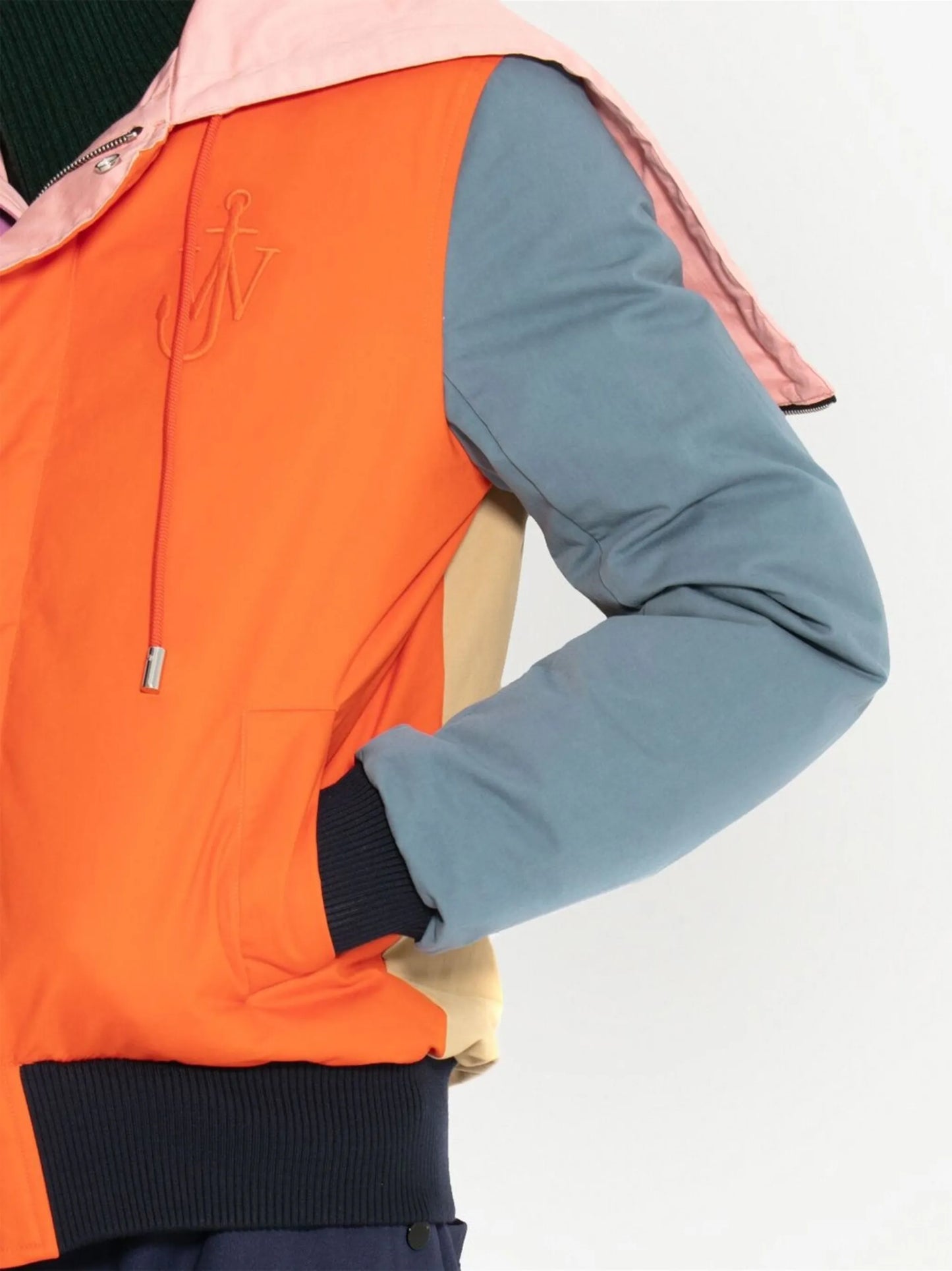 multi-panel zip-fastening jacket