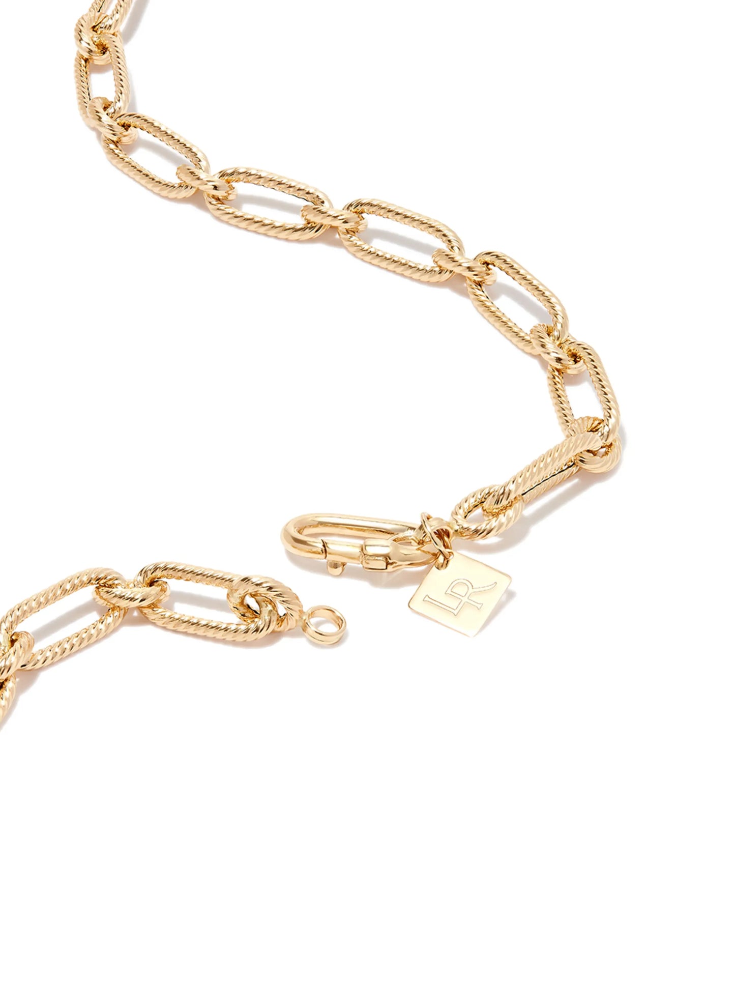 14kt yellow gold twist-chain necklace