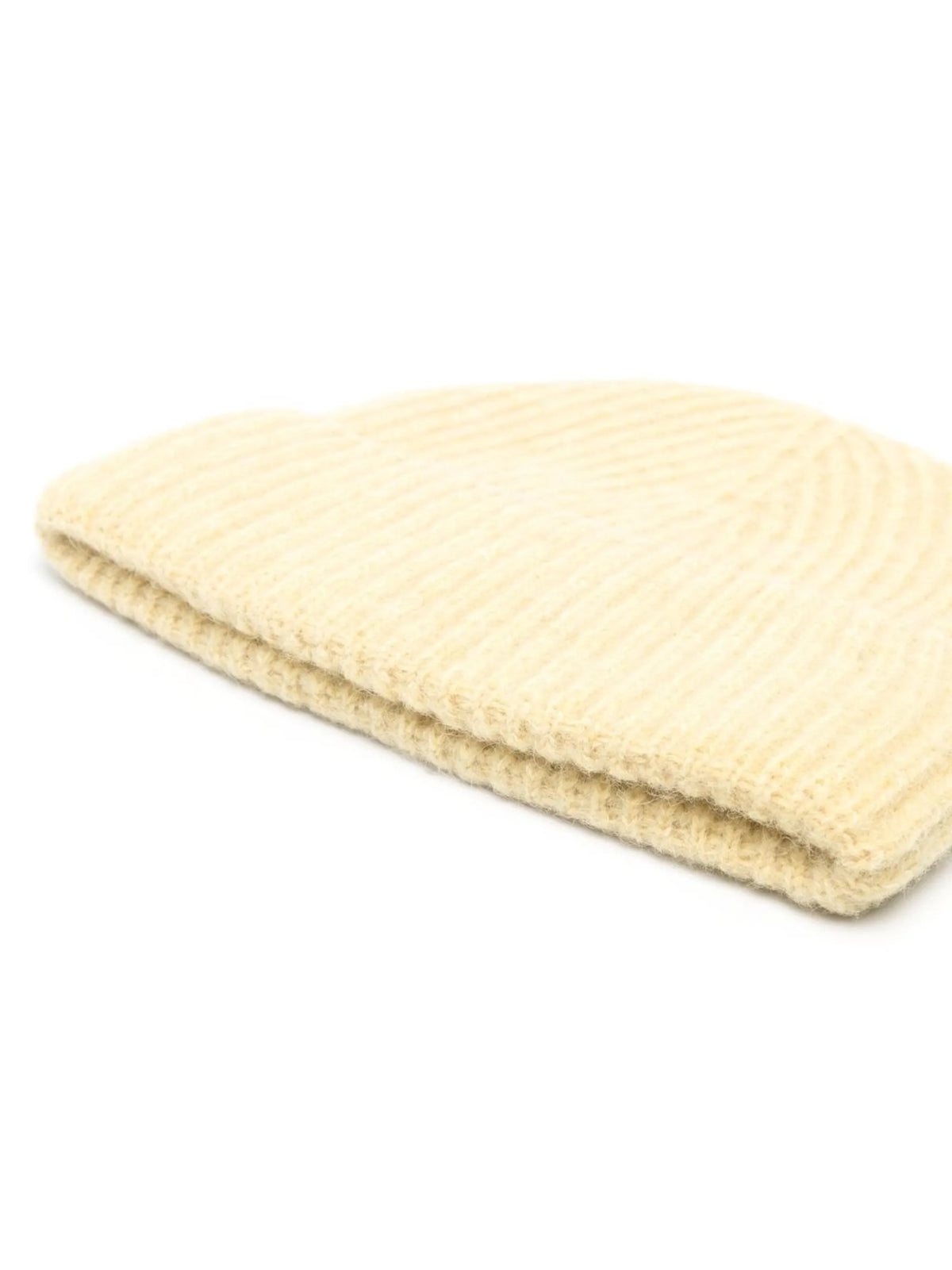ribbed-knit beanie hat