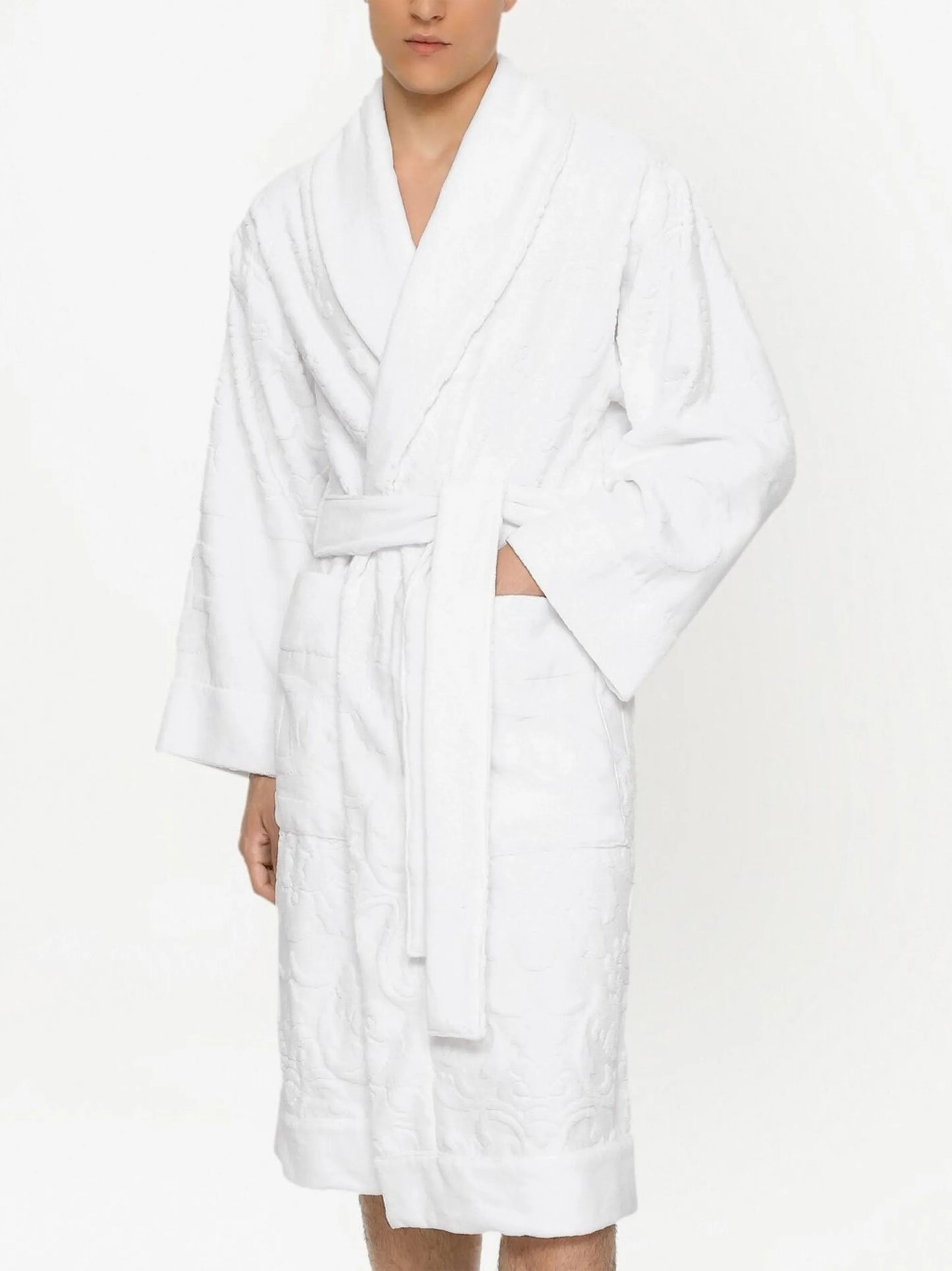 terry cotton jacquard bath robe