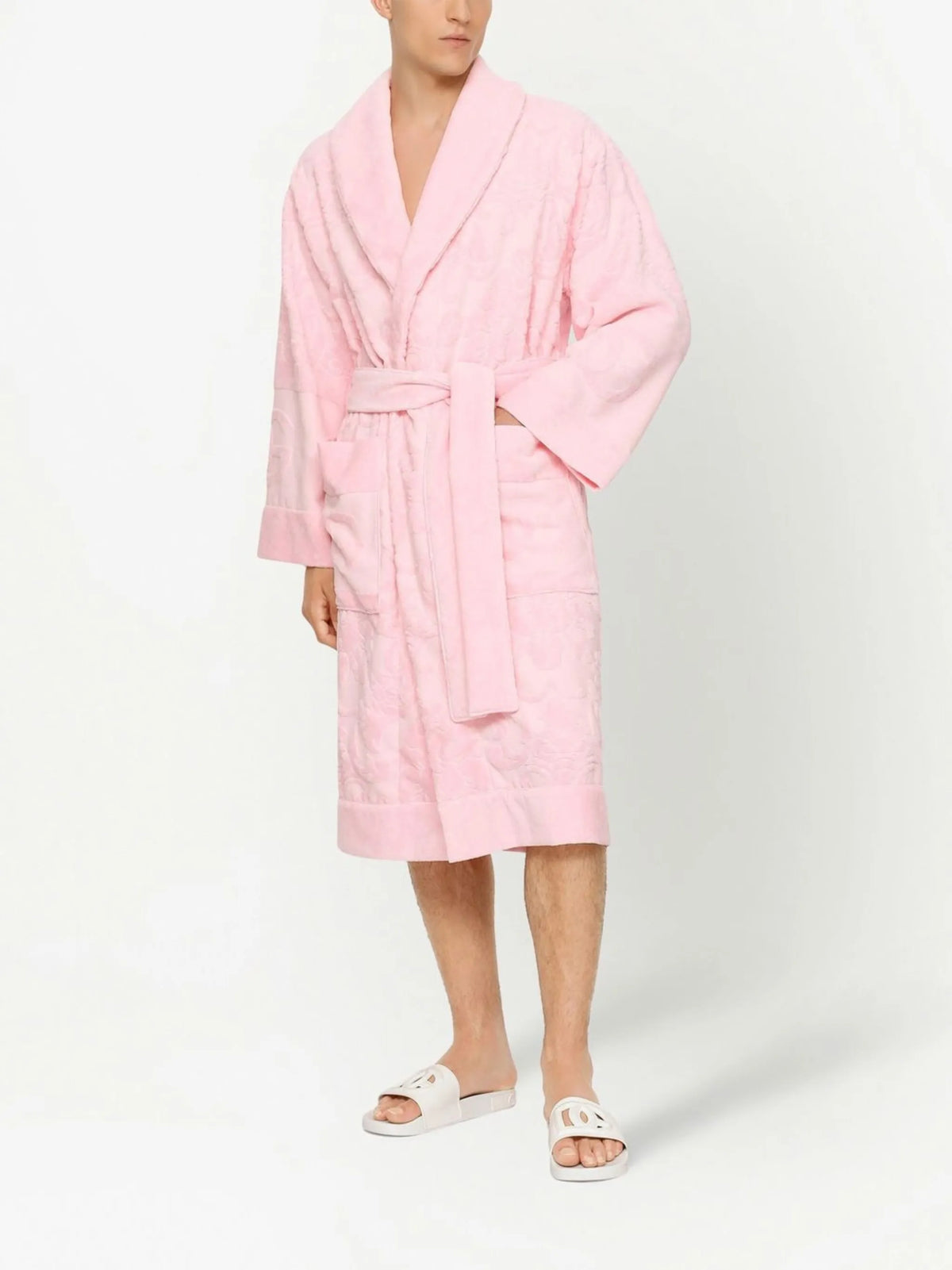 terry cotton jacquard bath robe