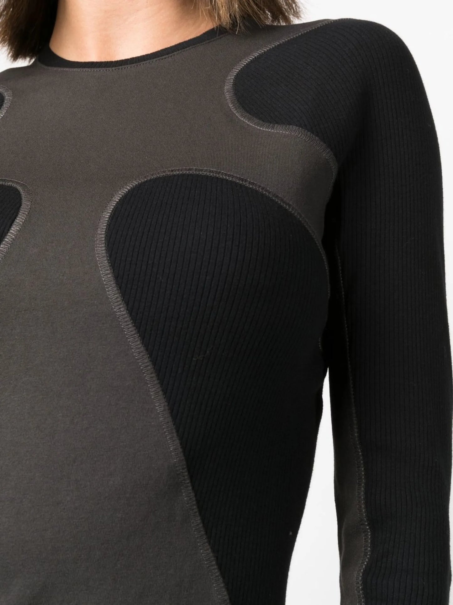 Rib Shift long-sleeved top