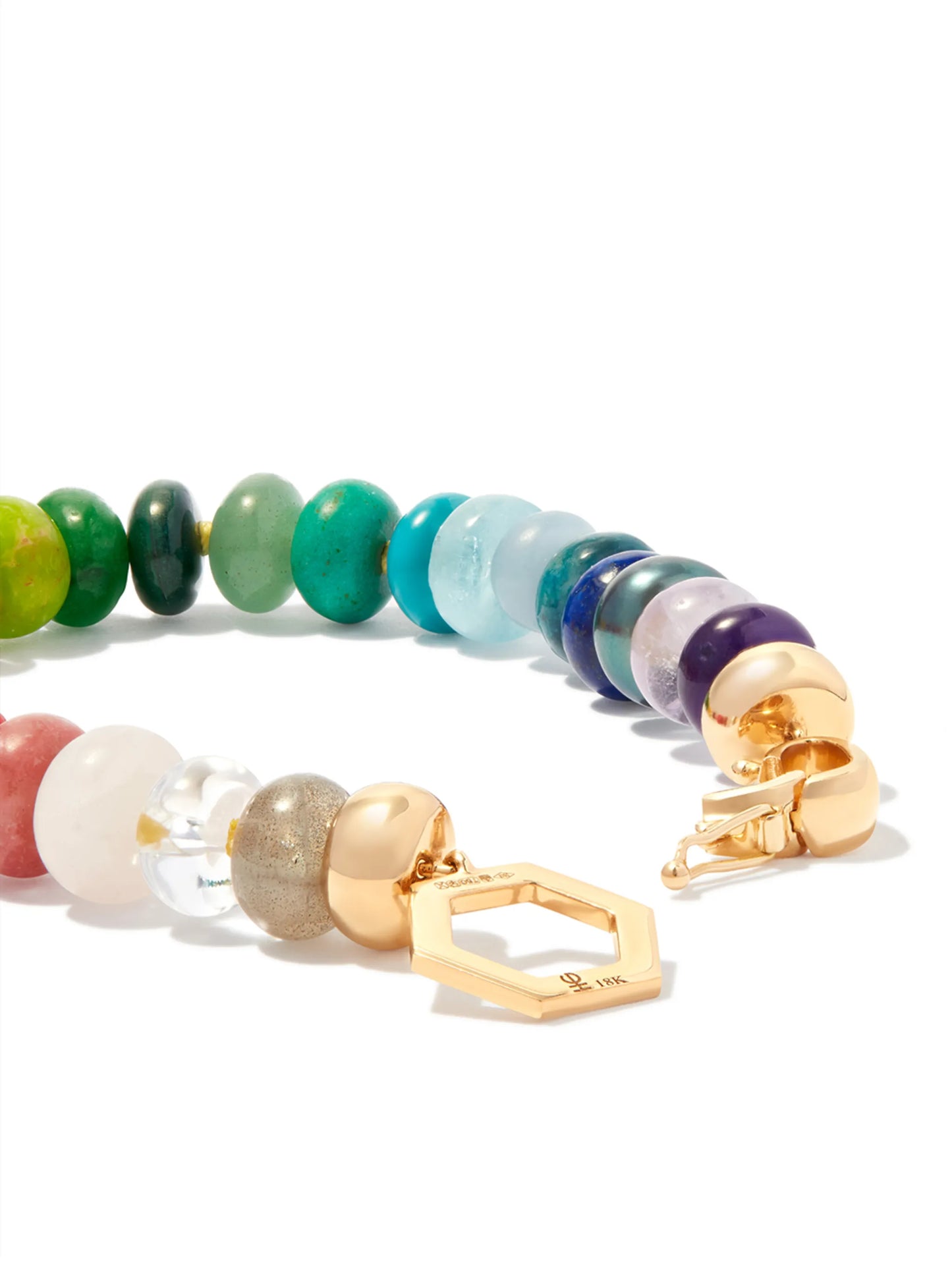 18kt yellow gold multi-stone bracelet