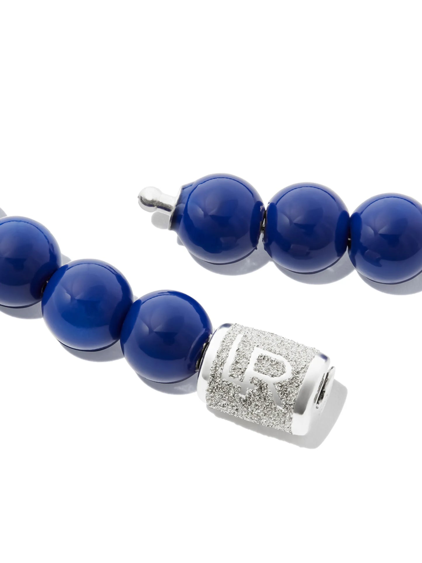 14kt white gold beaded necklace
