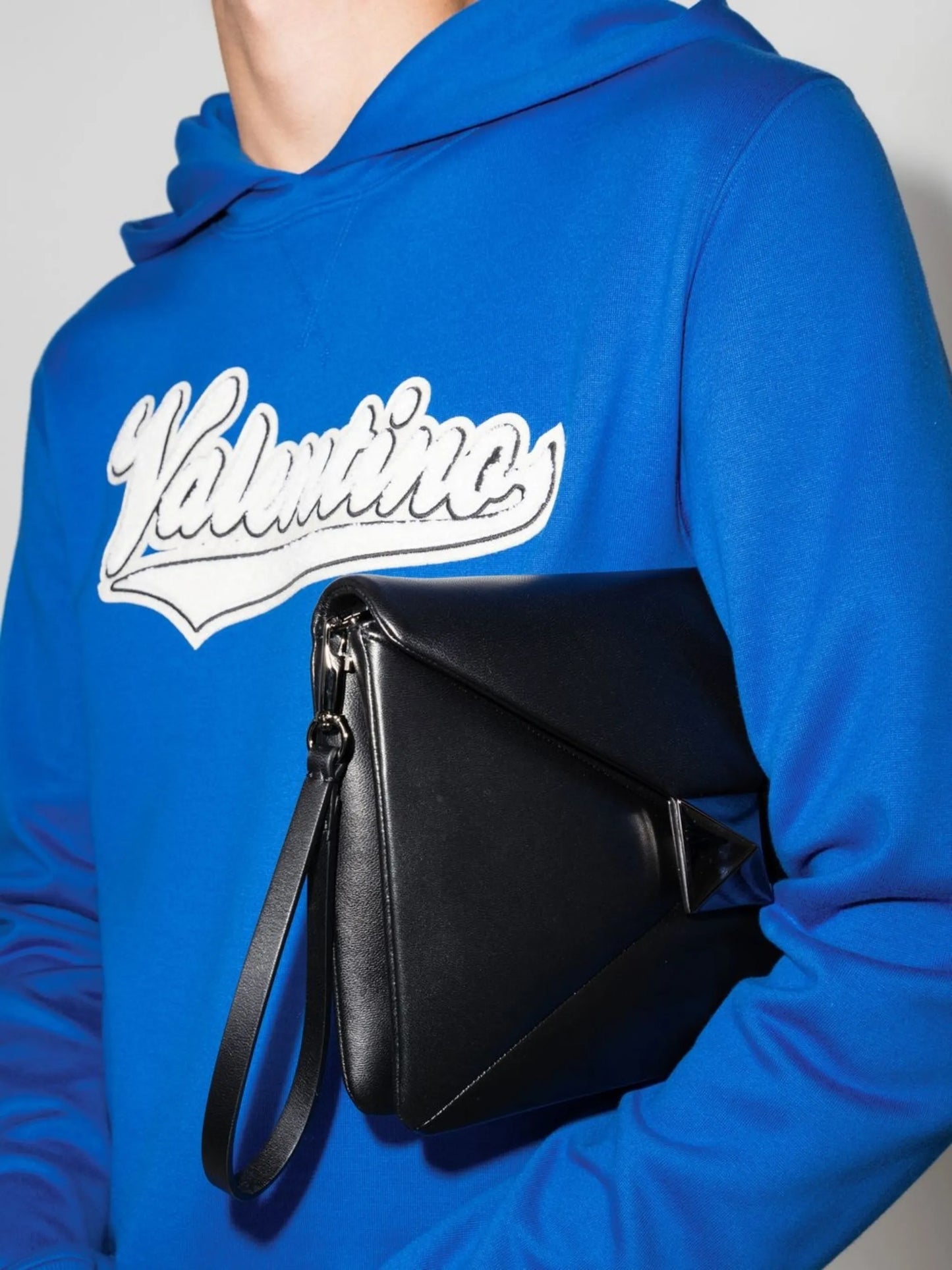 embroidered logo-patch hoodie
