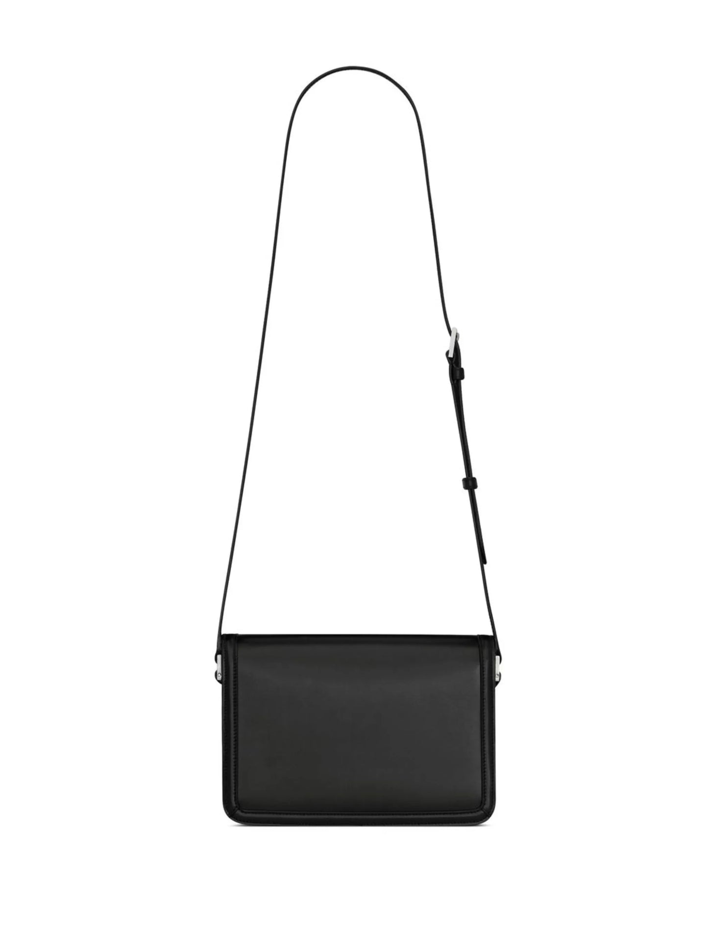 monogram-logo leather messenger bag
