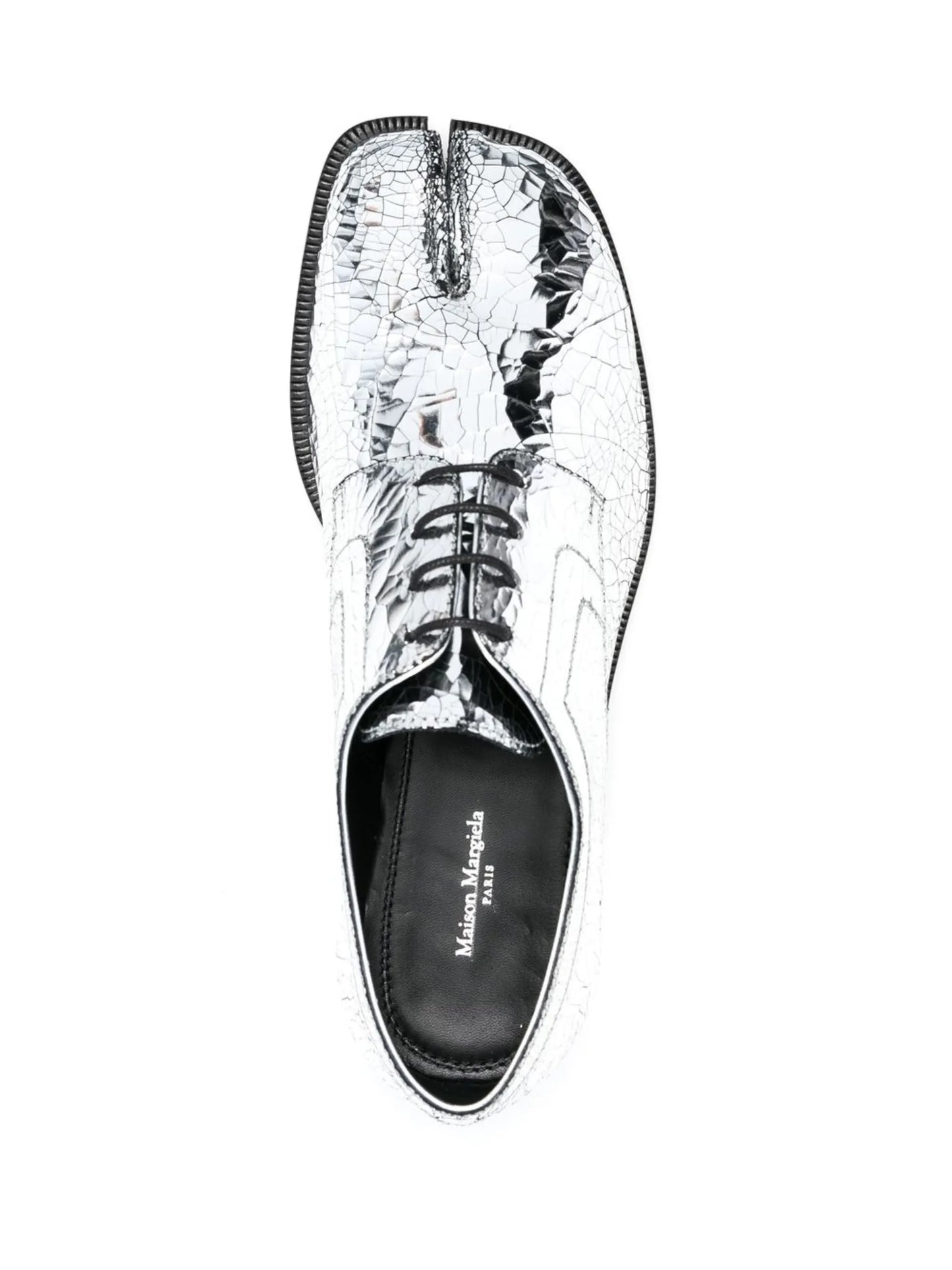 Tabi mirror-effect lace-up brogues