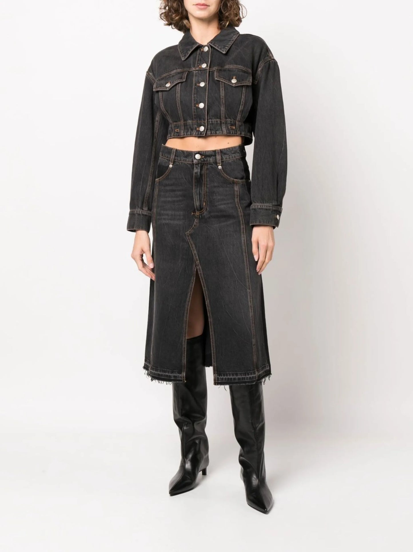 asymmetric denim jacket