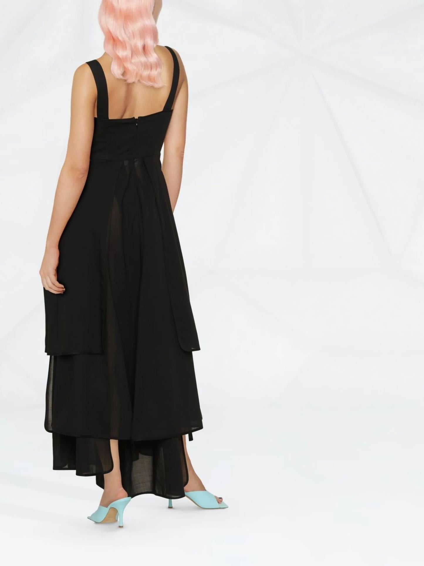ruffled-hem dress