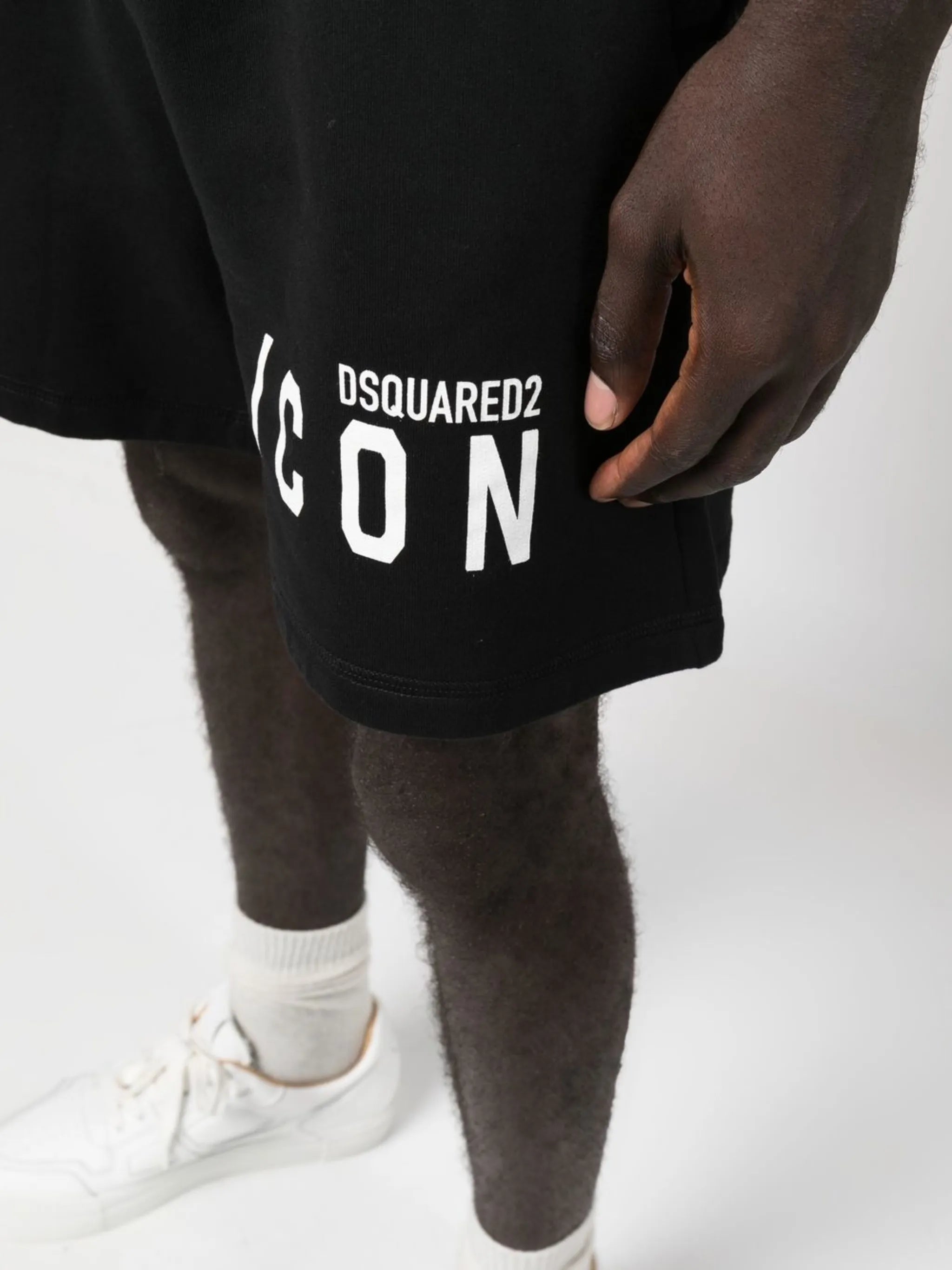 logo-print track shorts