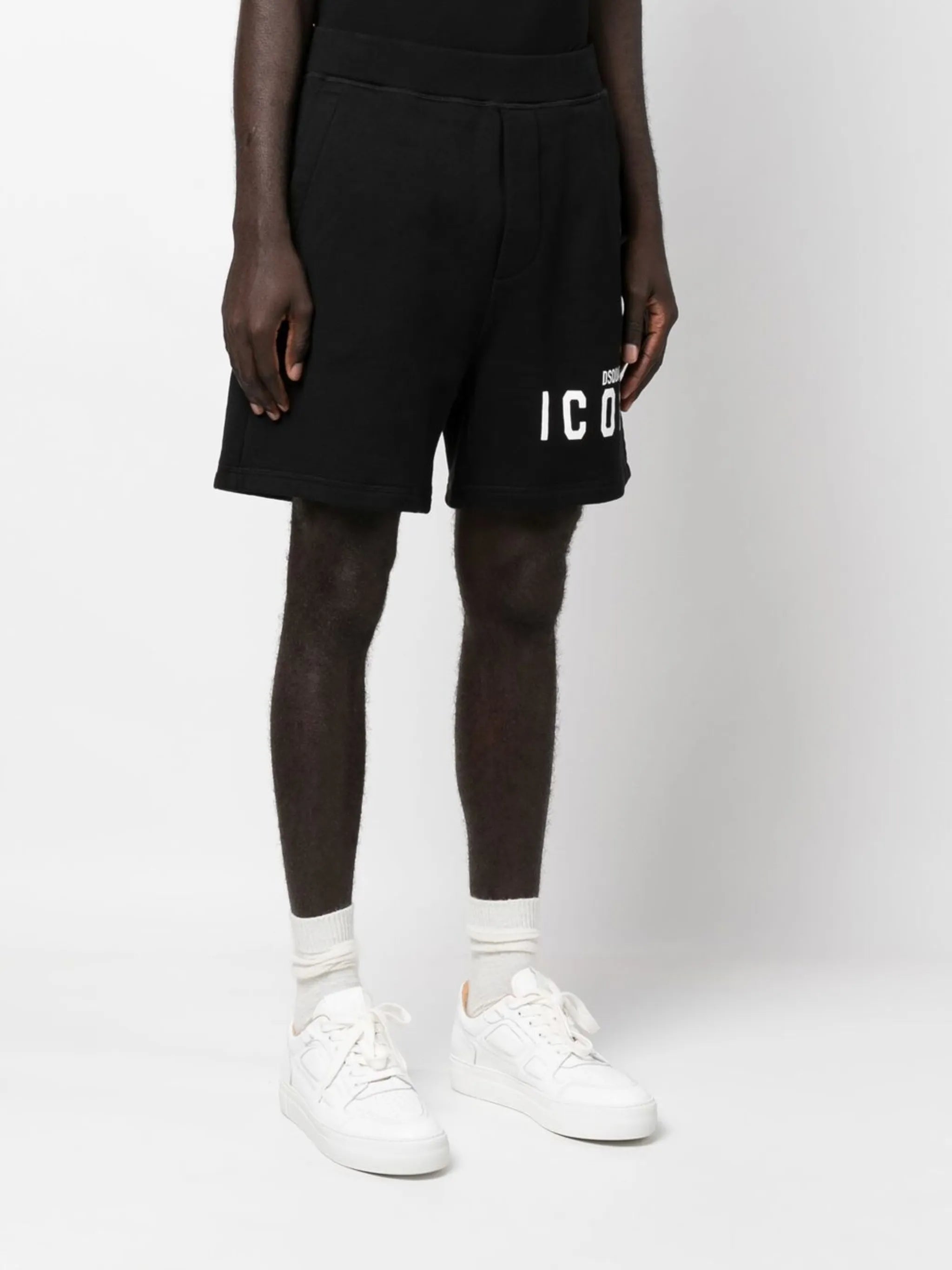logo-print track shorts