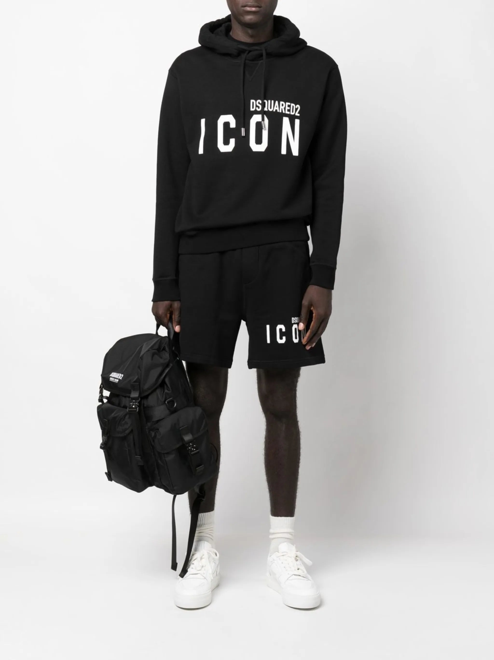 logo-print track shorts