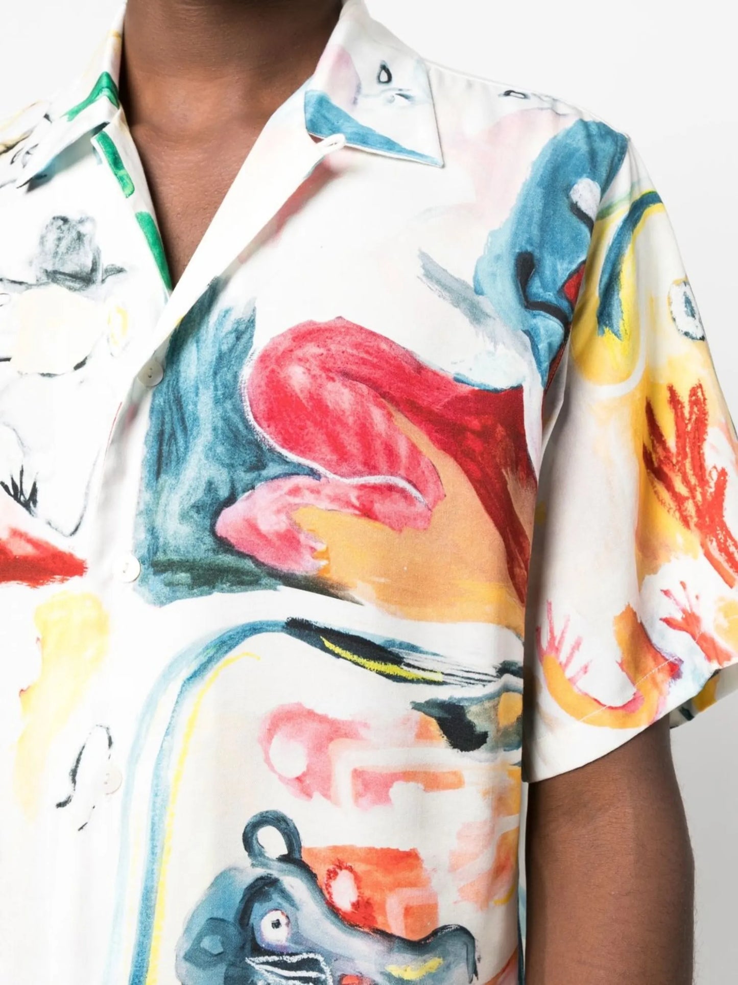 abstract graphic print shirt