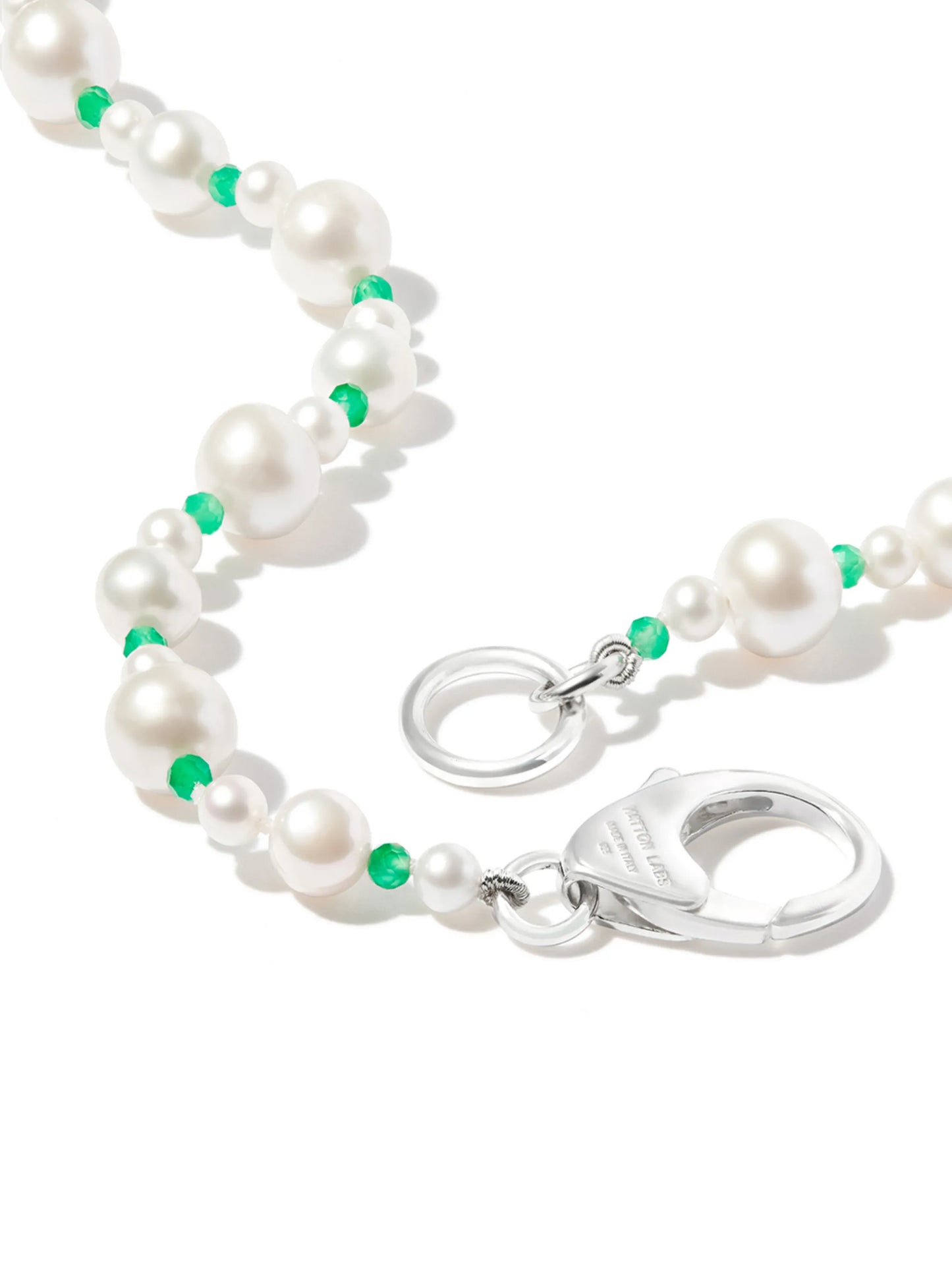 sterling silver Pebbles pearl and bead necklace