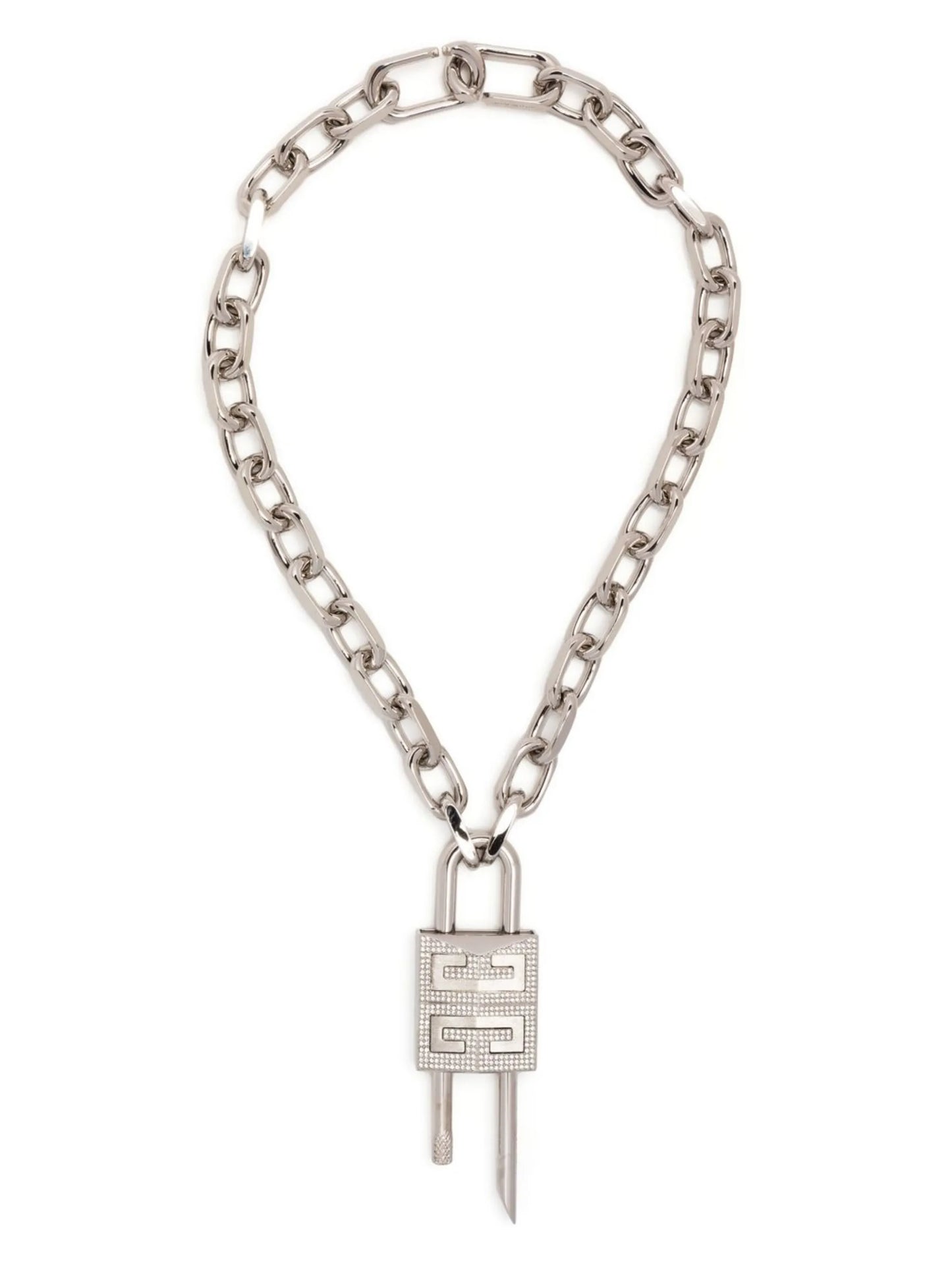4G logo lock chain necklace