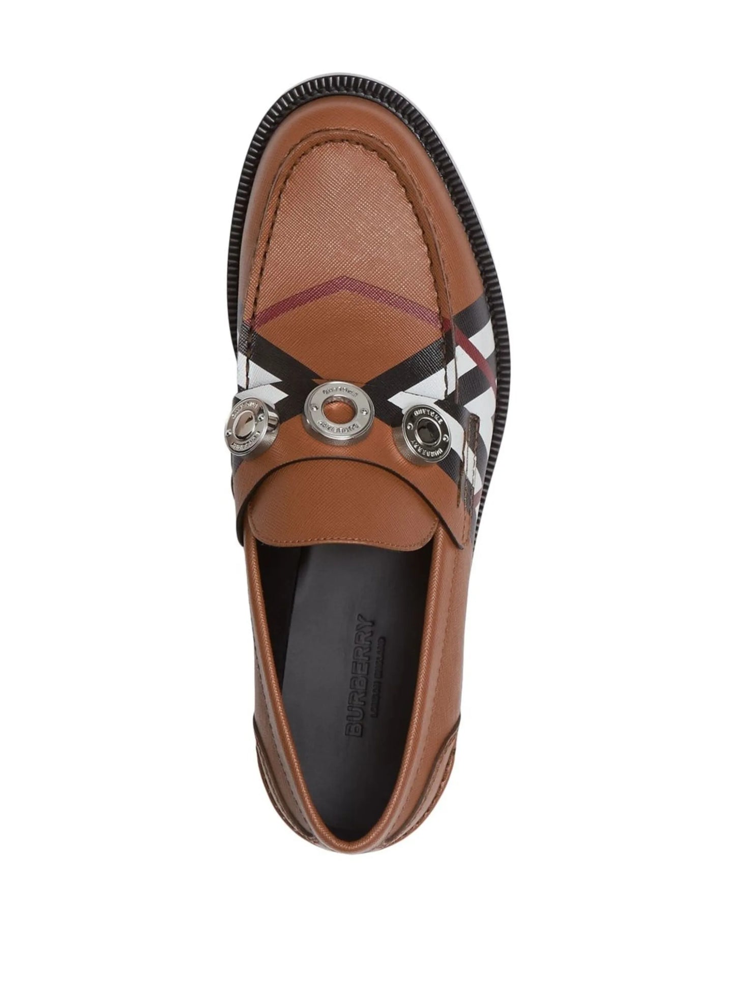 logo-detail leather loafers