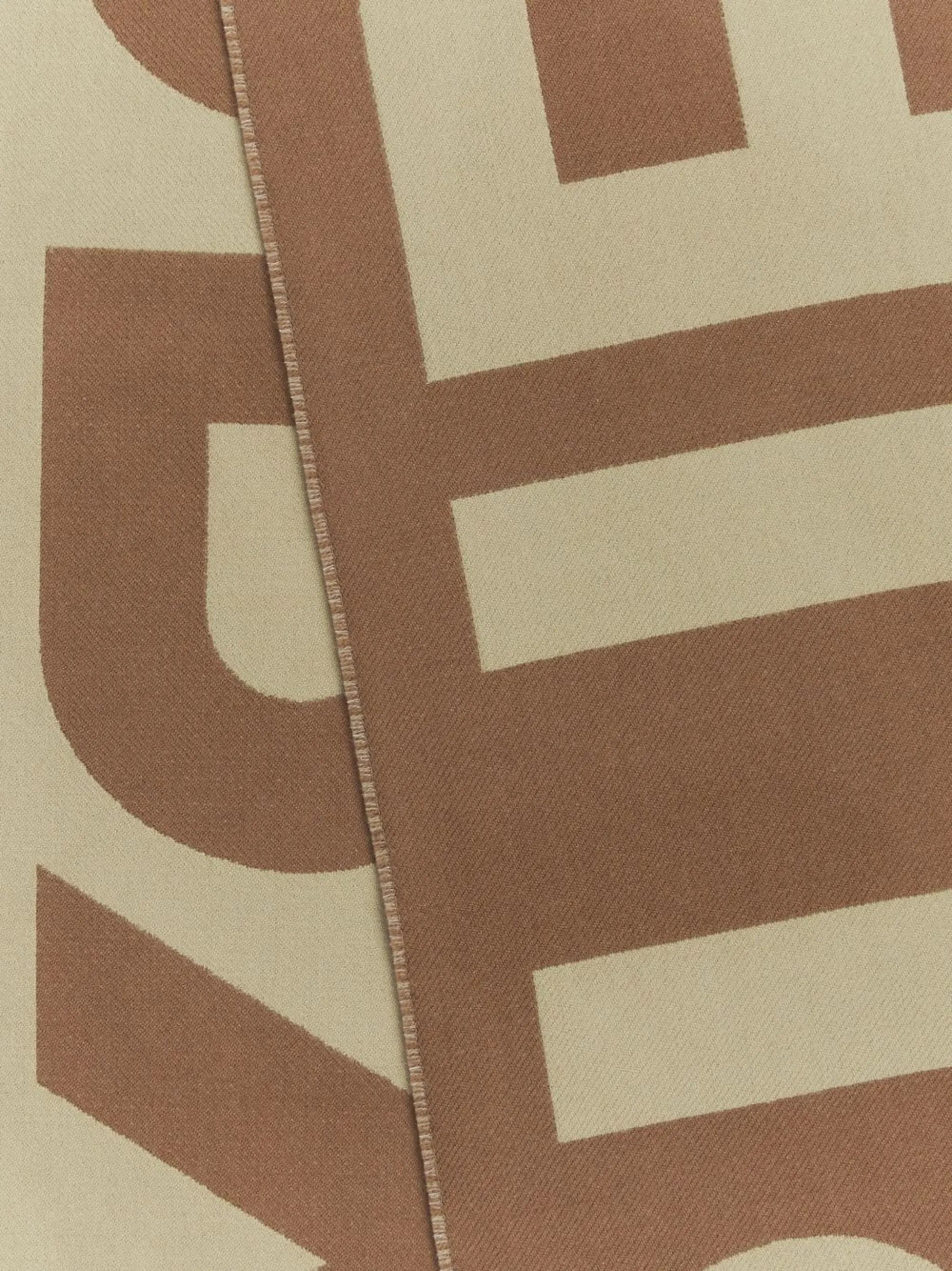 logo wool jacquard scarf