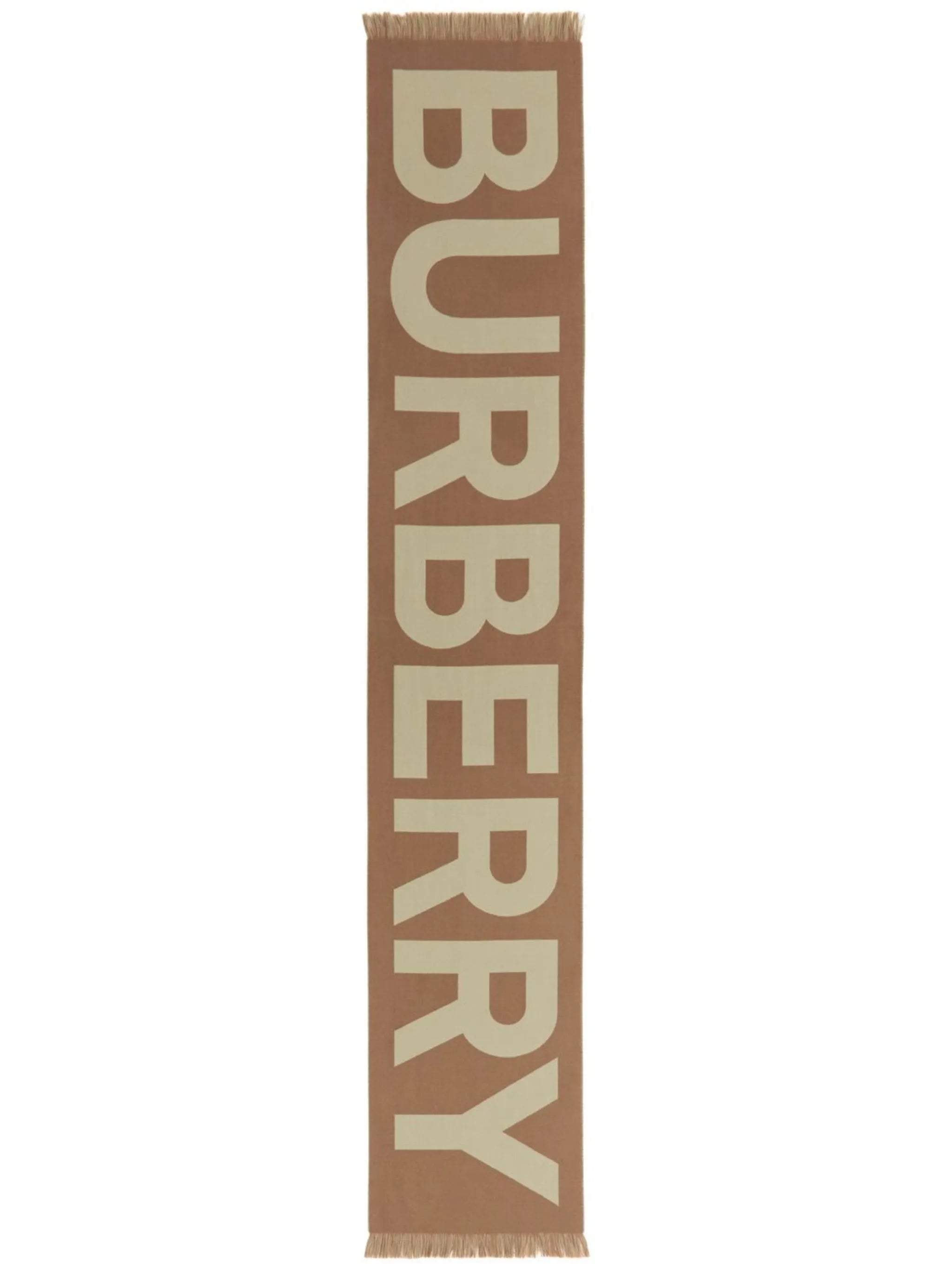 logo wool jacquard scarf