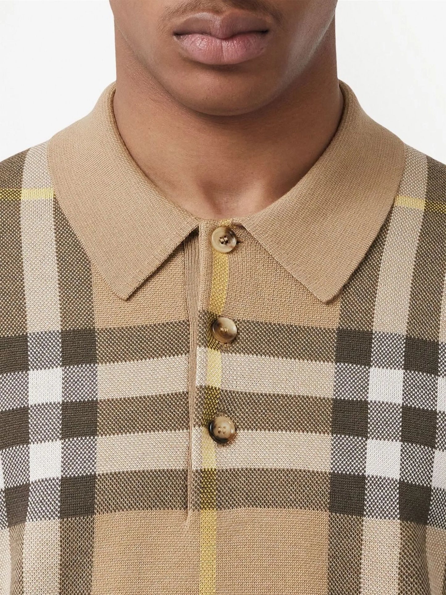 check-print polo shirt