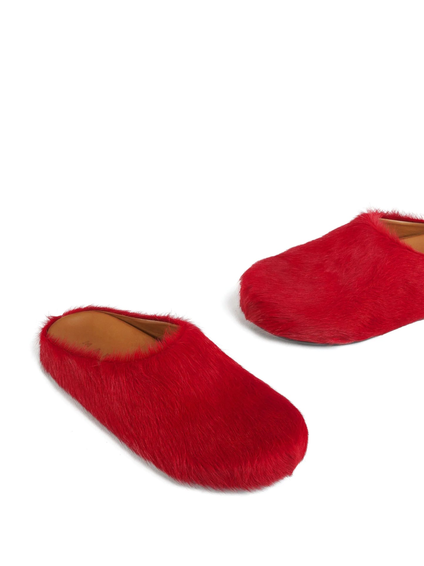 long hair calfskin Fussbett sabot