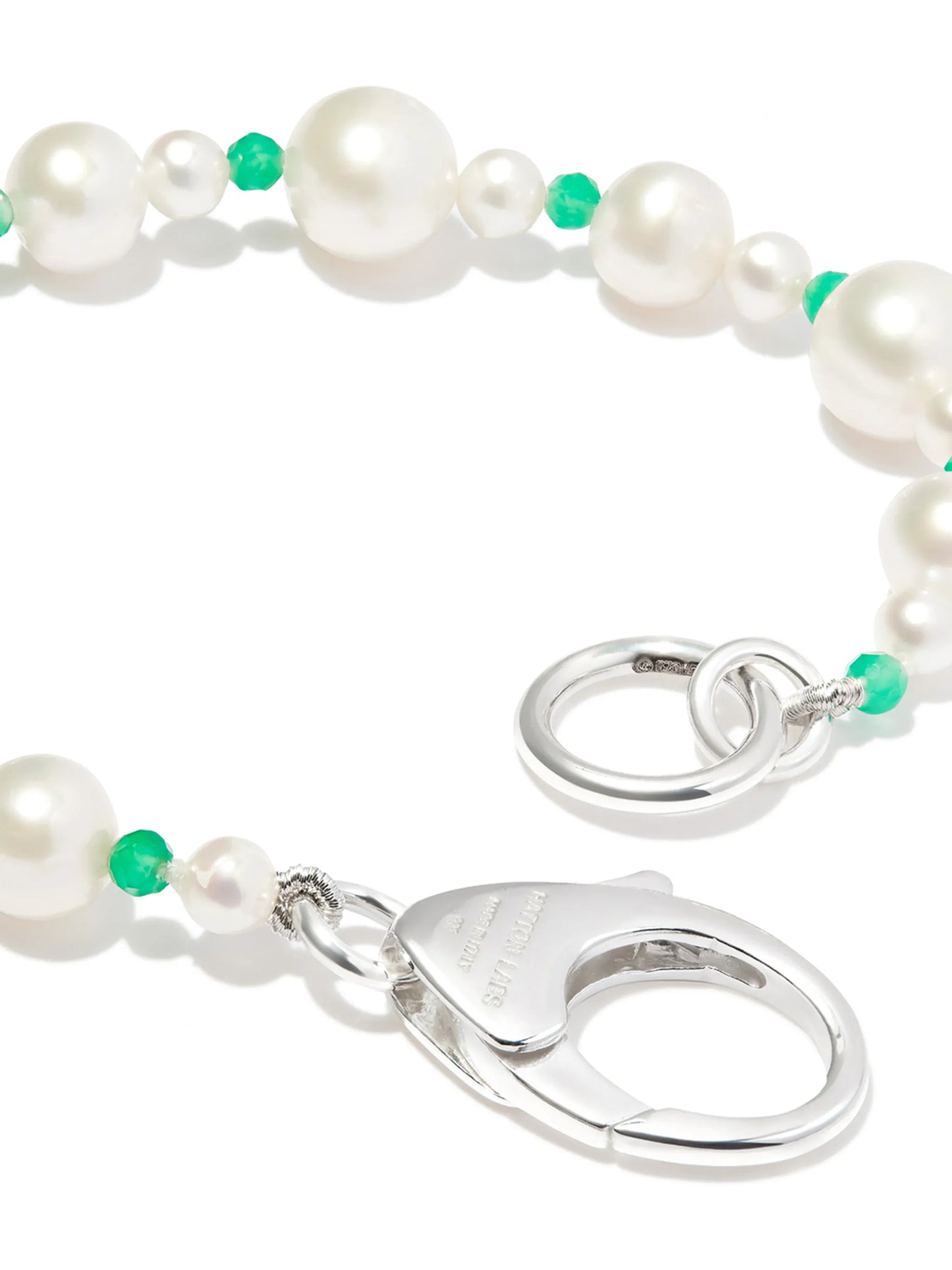 silver Pebbles pearl and bead bracelet