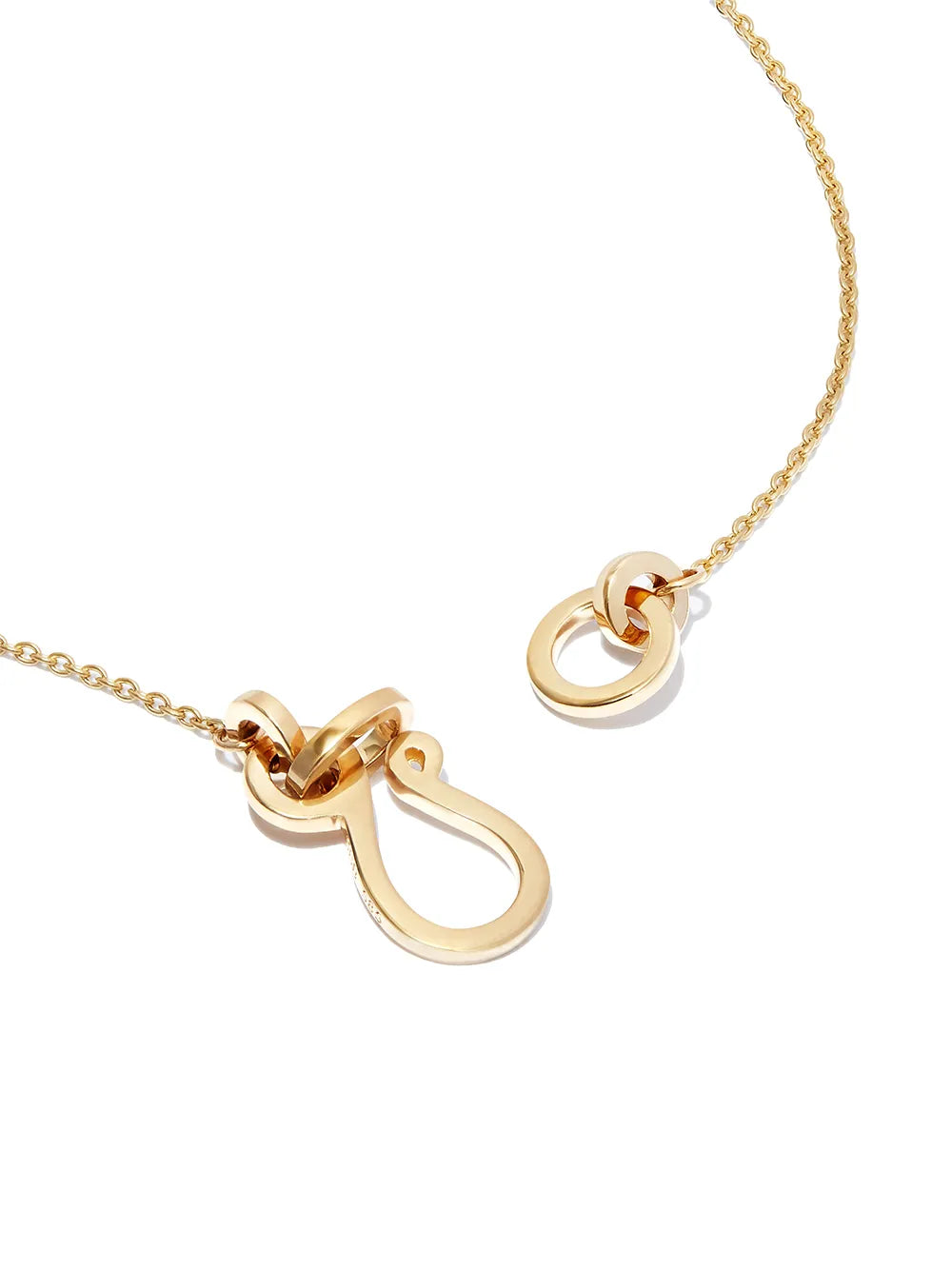 14kt yellow gold Lune grand pearl necklace