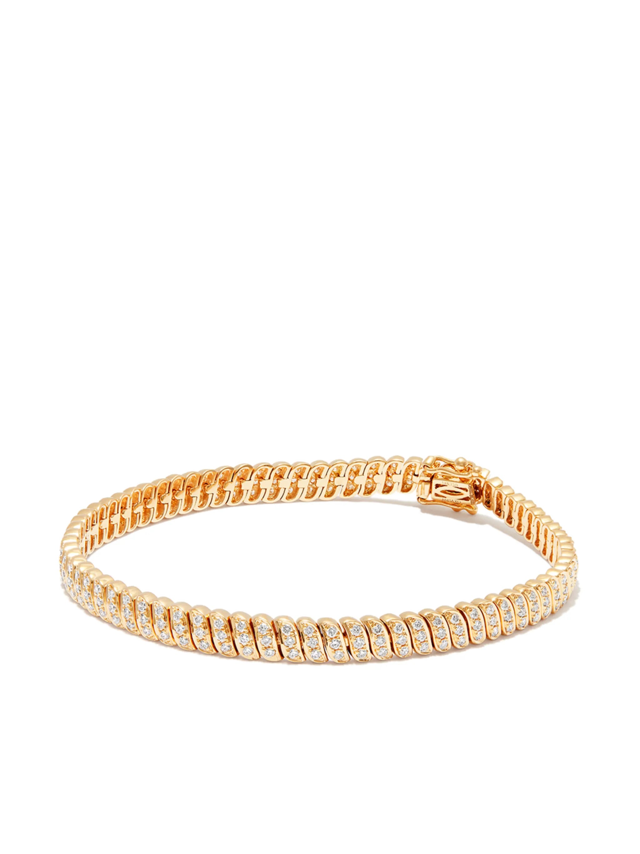 18kt yellow gold Zoe diamond bracelet