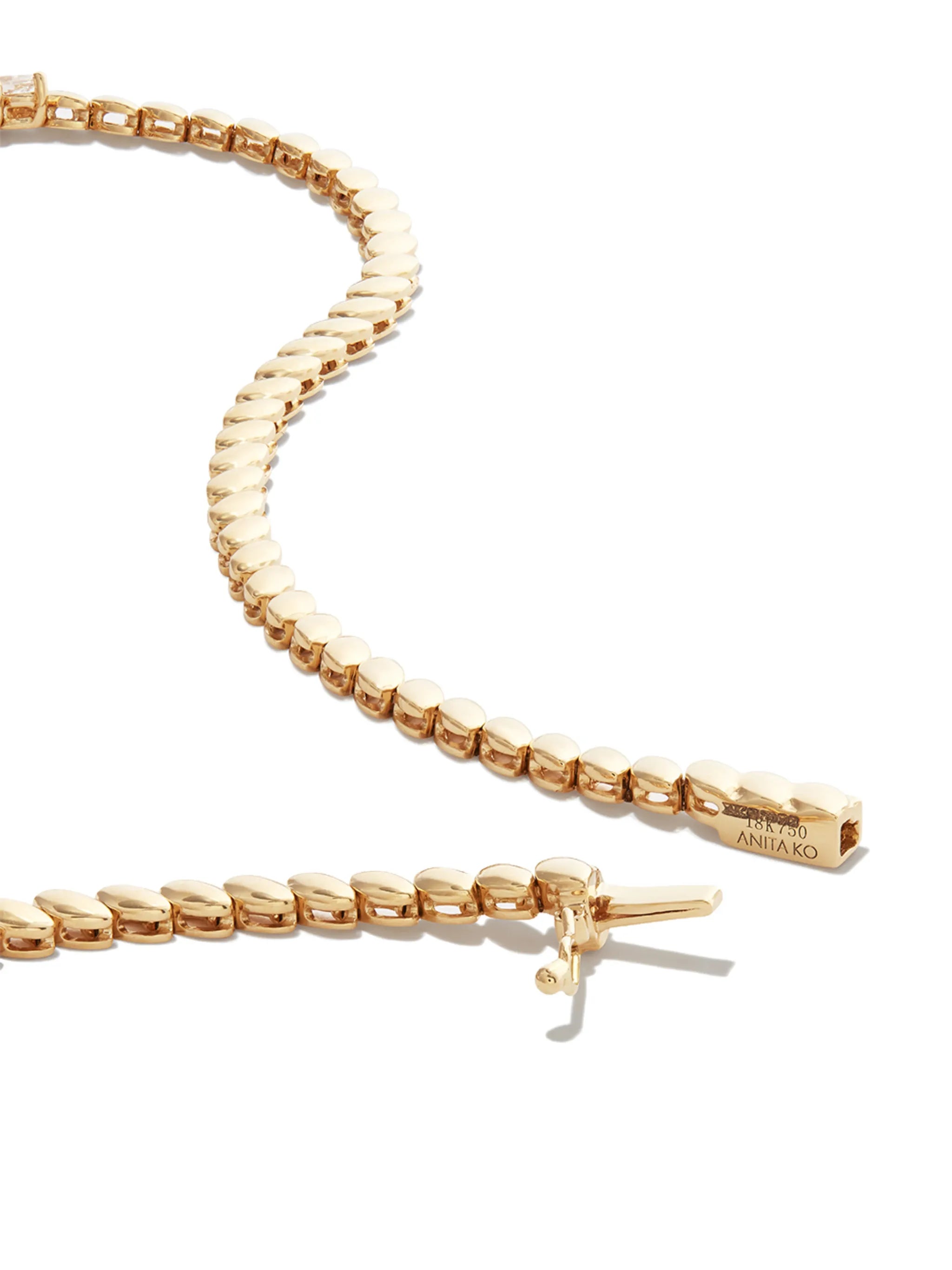 18kt yellow gold diamond necklace