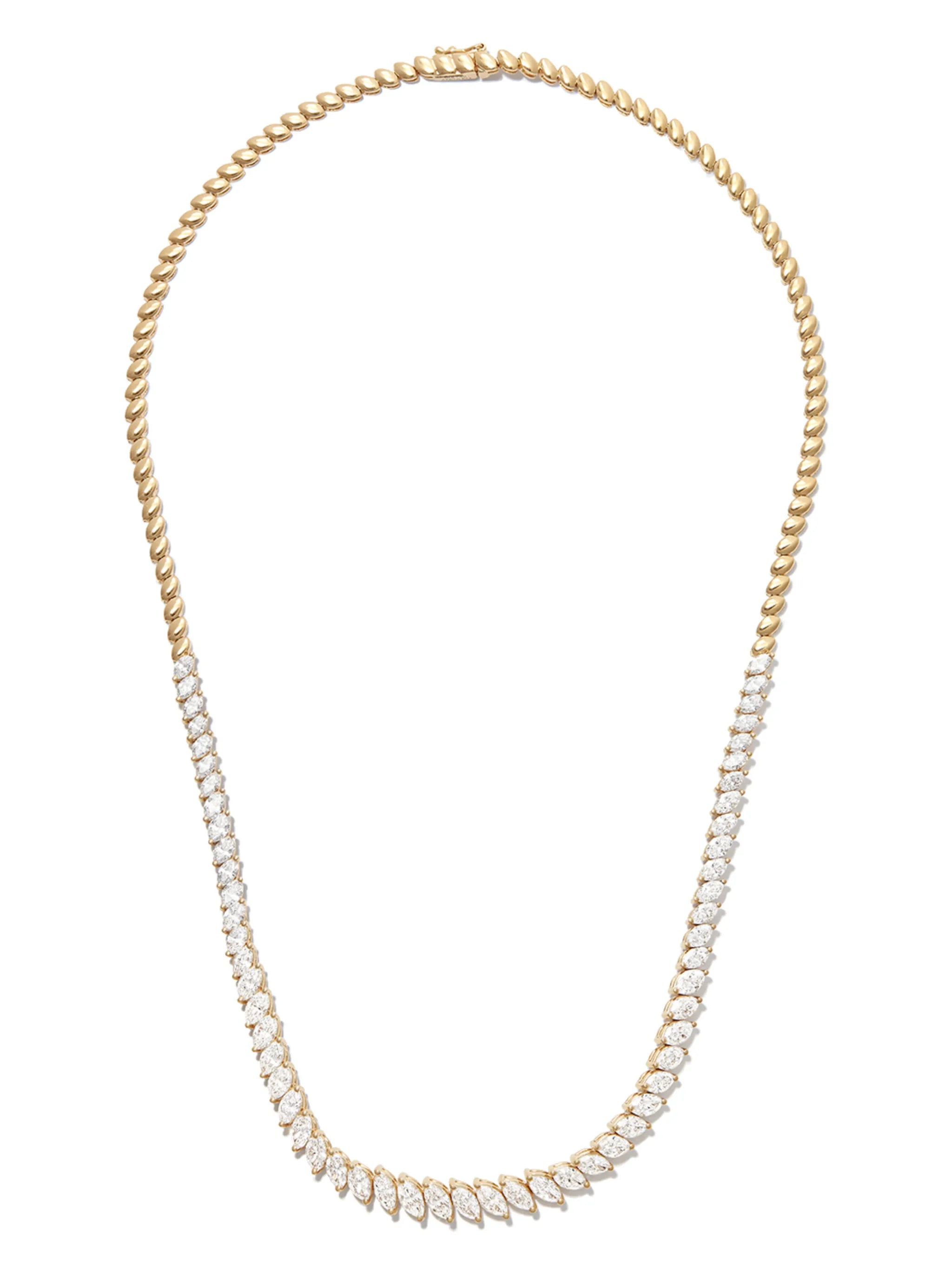 18kt yellow gold diamond necklace