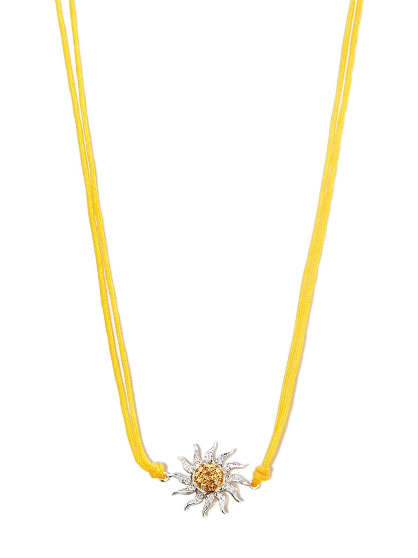 9kt yellow gold Daisy citrine necklace