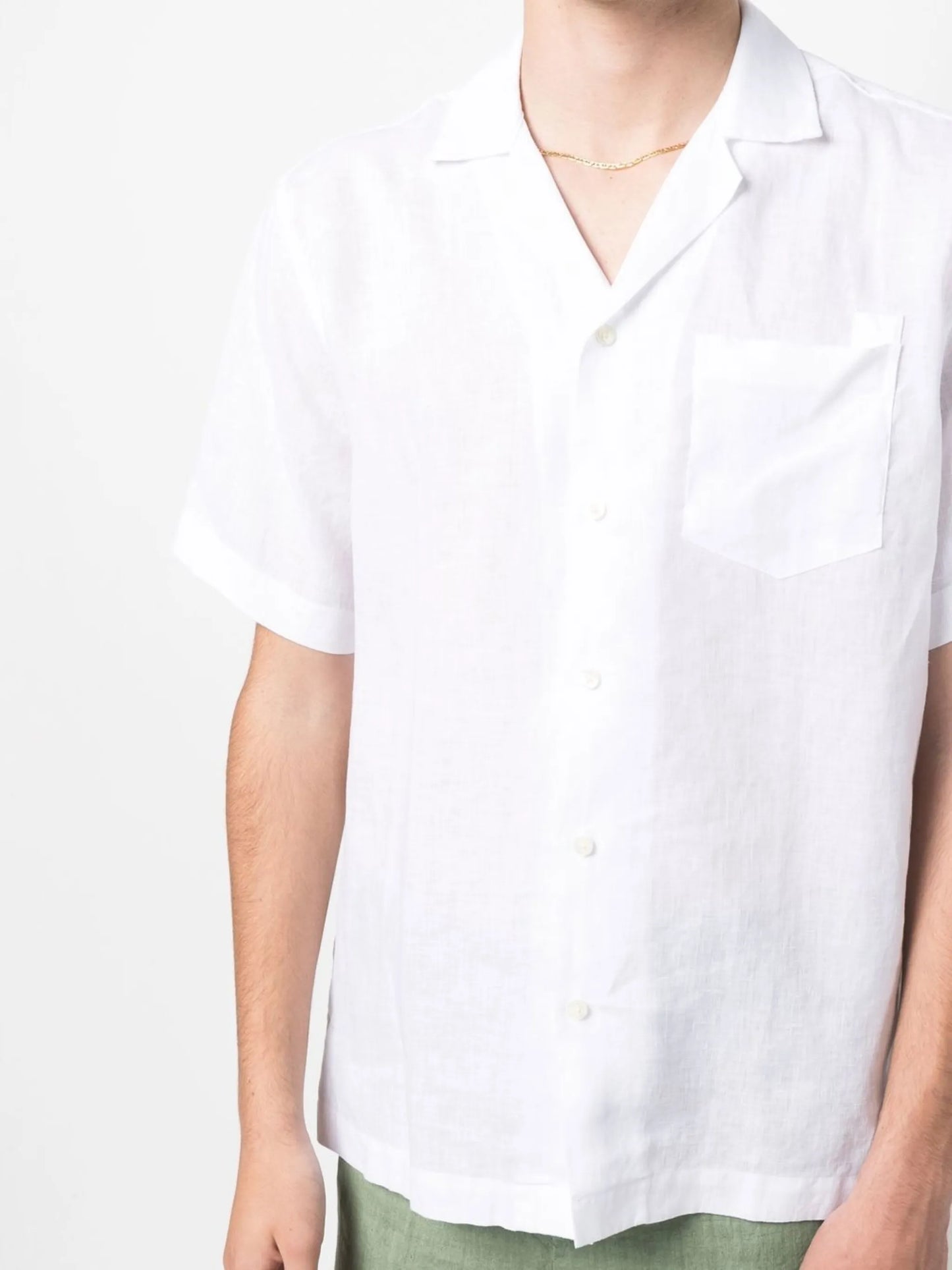 short-sleeve linen shirt