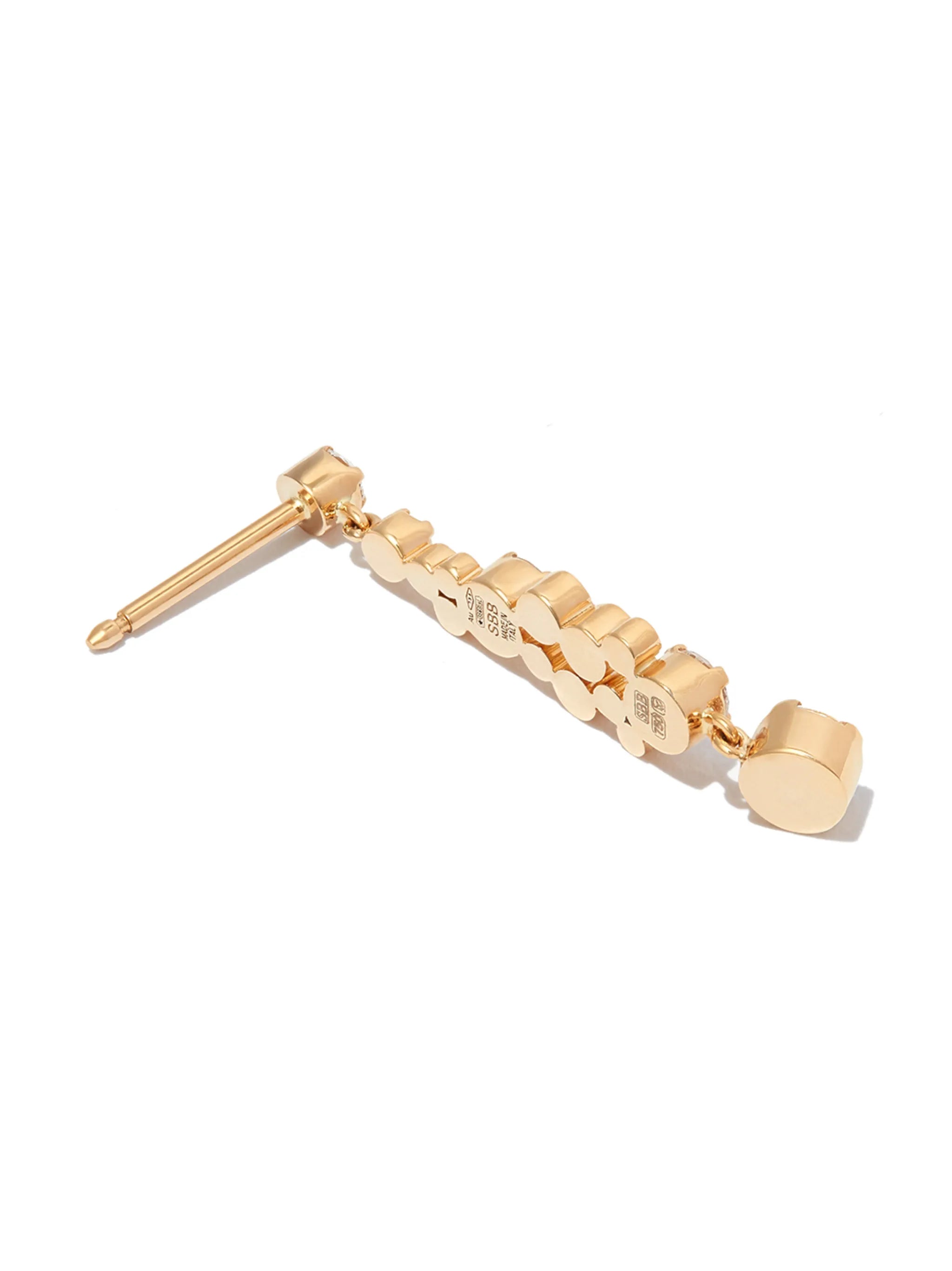 18kt yellow gold Splash diamond drop earrings