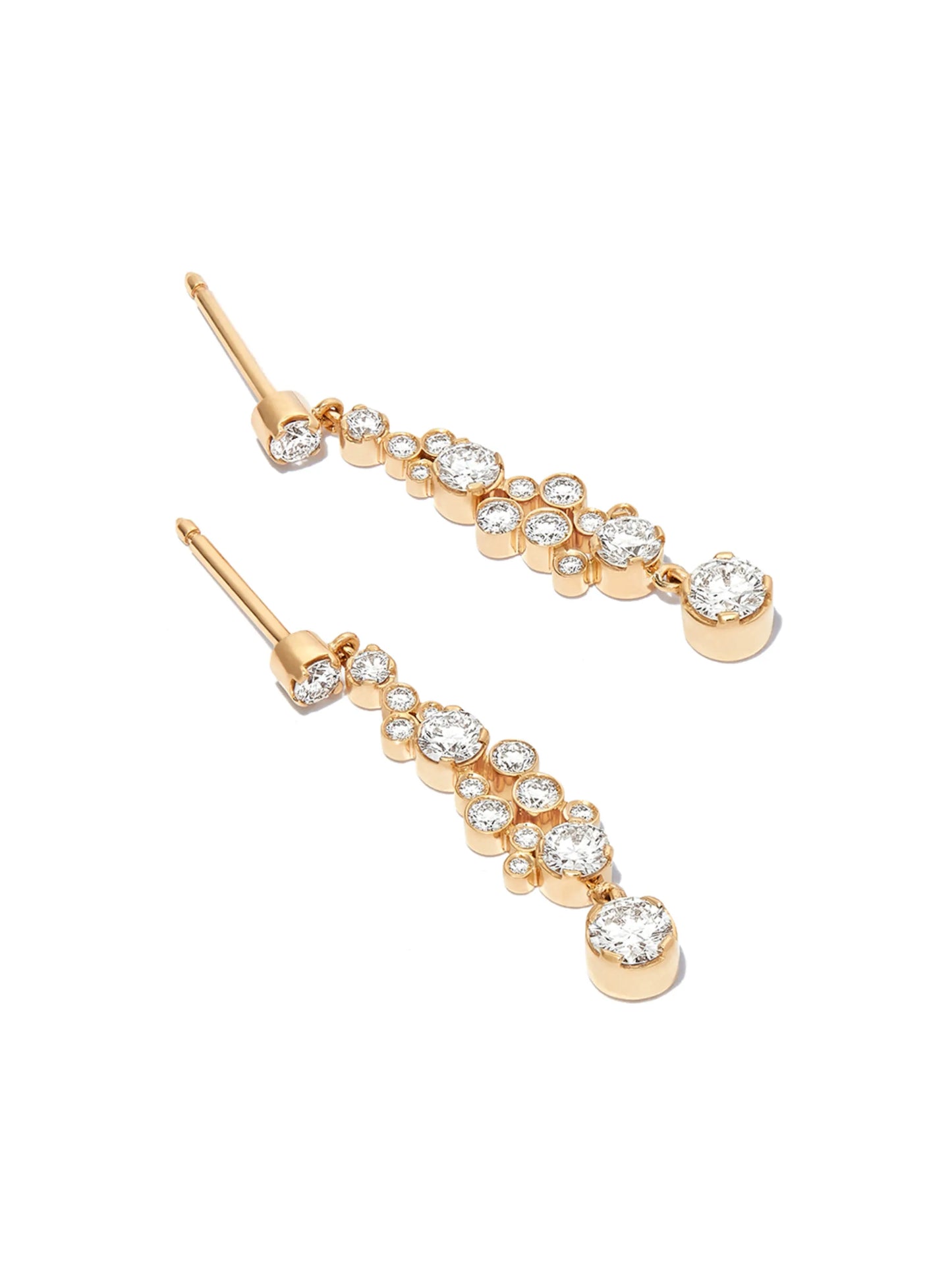 18kt yellow gold Splash diamond drop earrings
