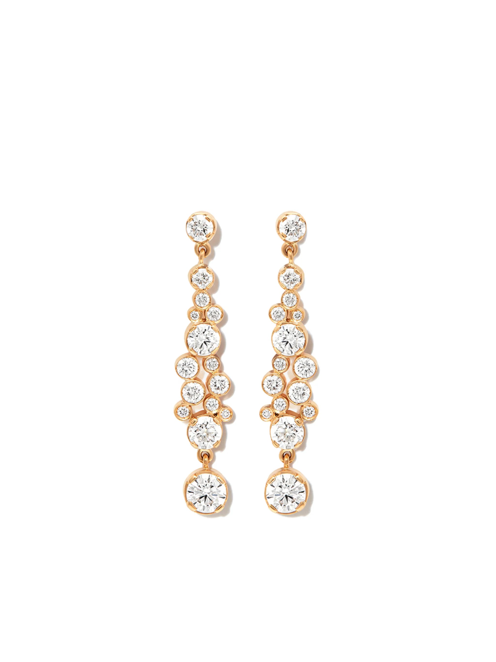 18kt yellow gold Splash diamond drop earrings