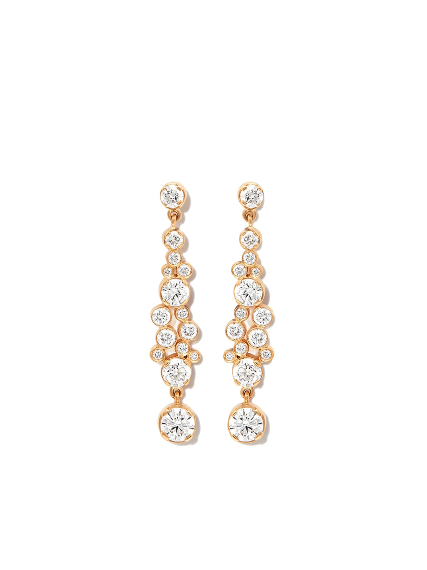 18kt yellow gold Splash diamond drop earrings