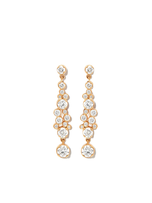 18kt yellow gold Splash diamond drop earrings