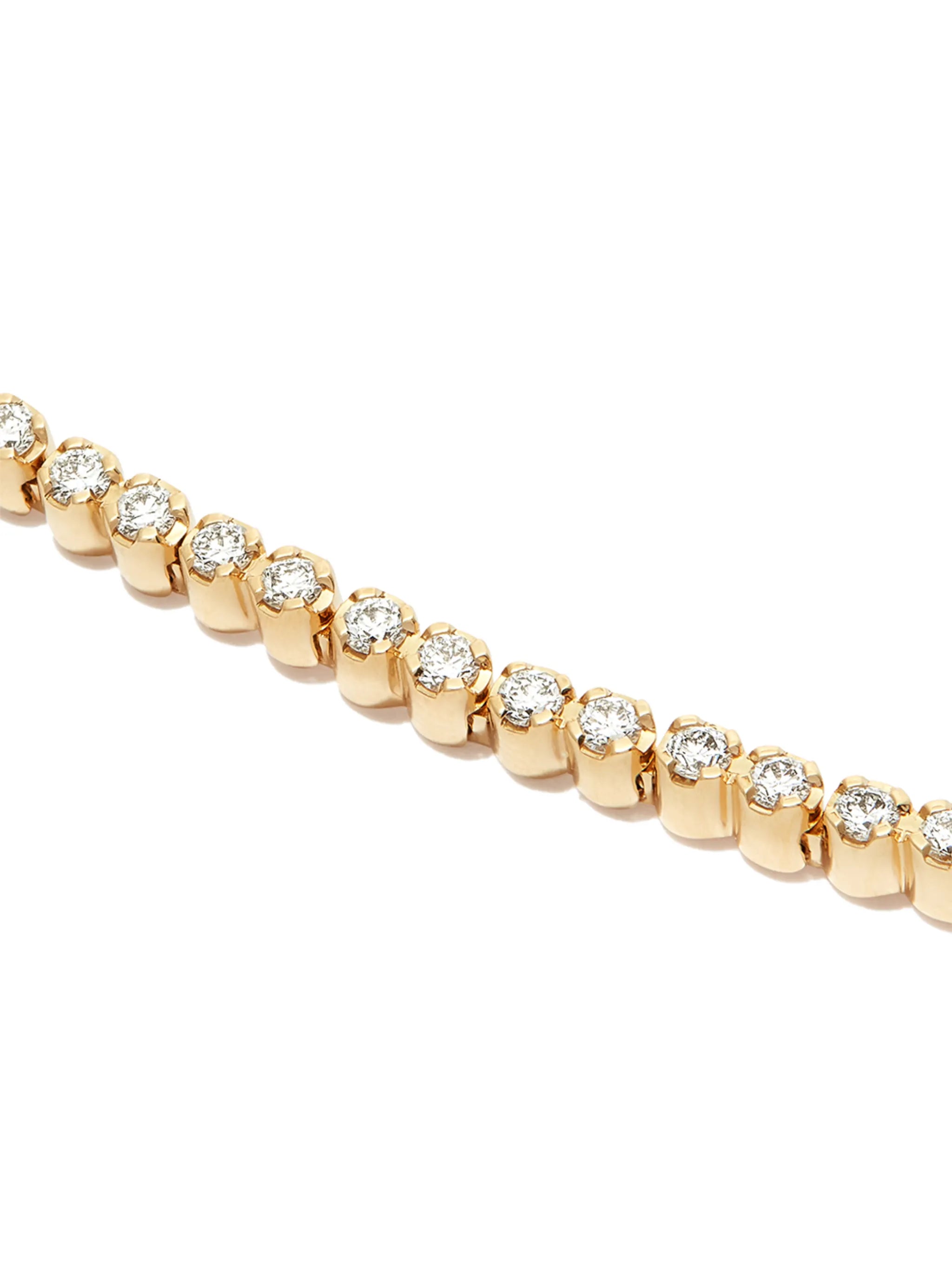 18kt yellow gold diamond tennis bracelet