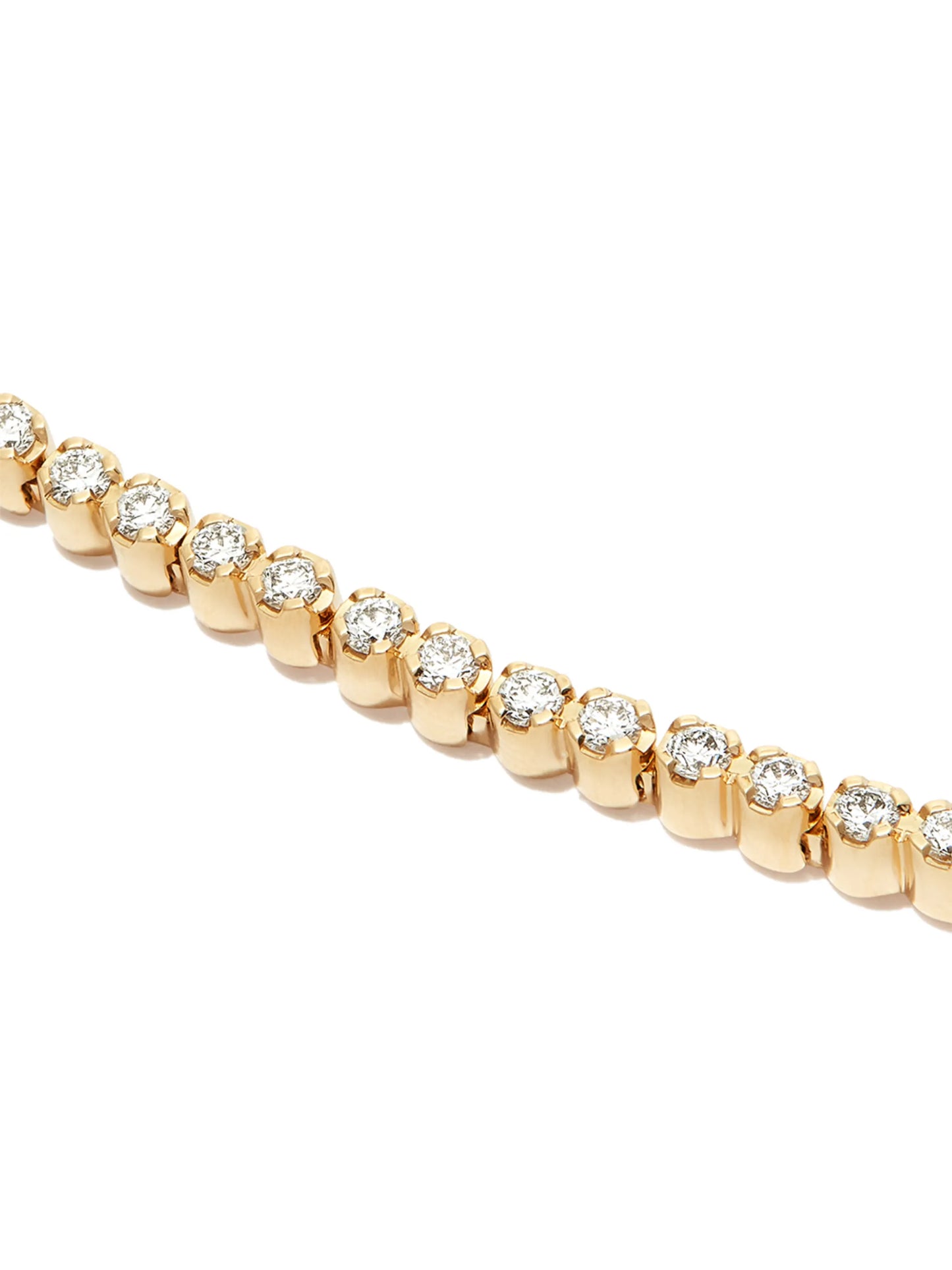 18kt yellow gold diamond tennis bracelet