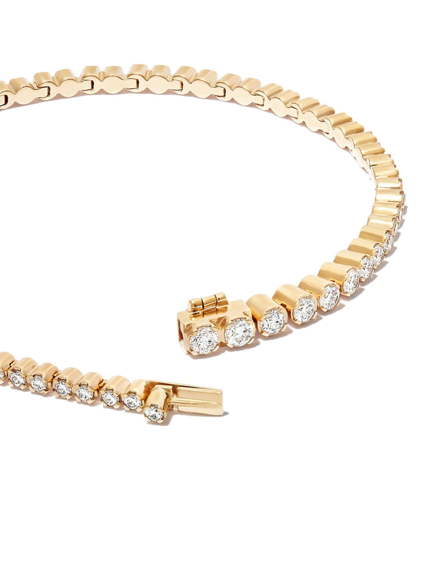 18kt yellow gold diamond tennis bracelet