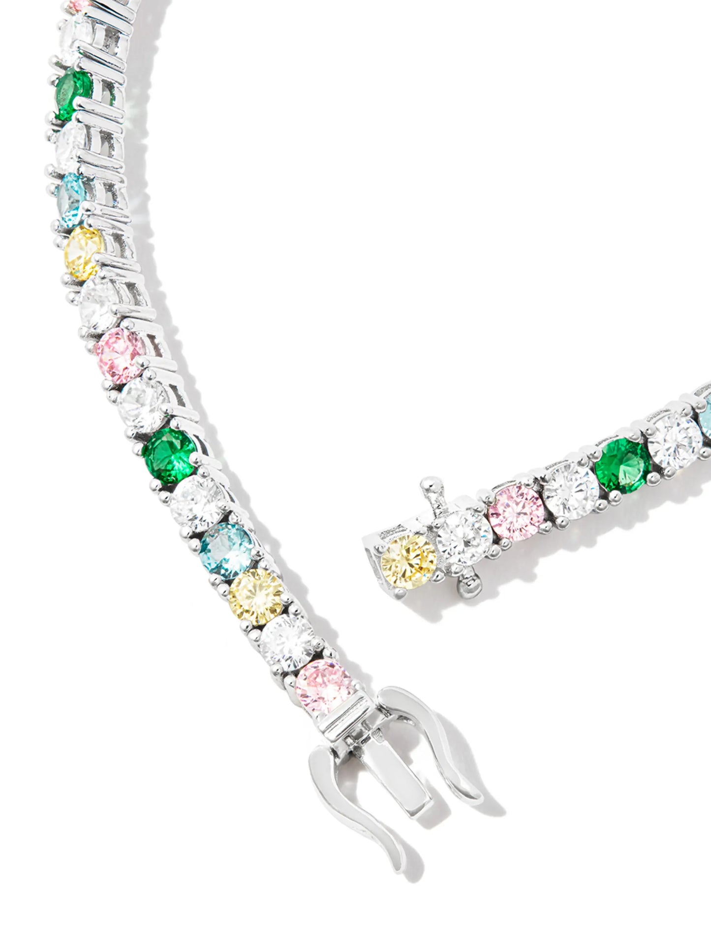 sterling silver crystal-embellished bracelet