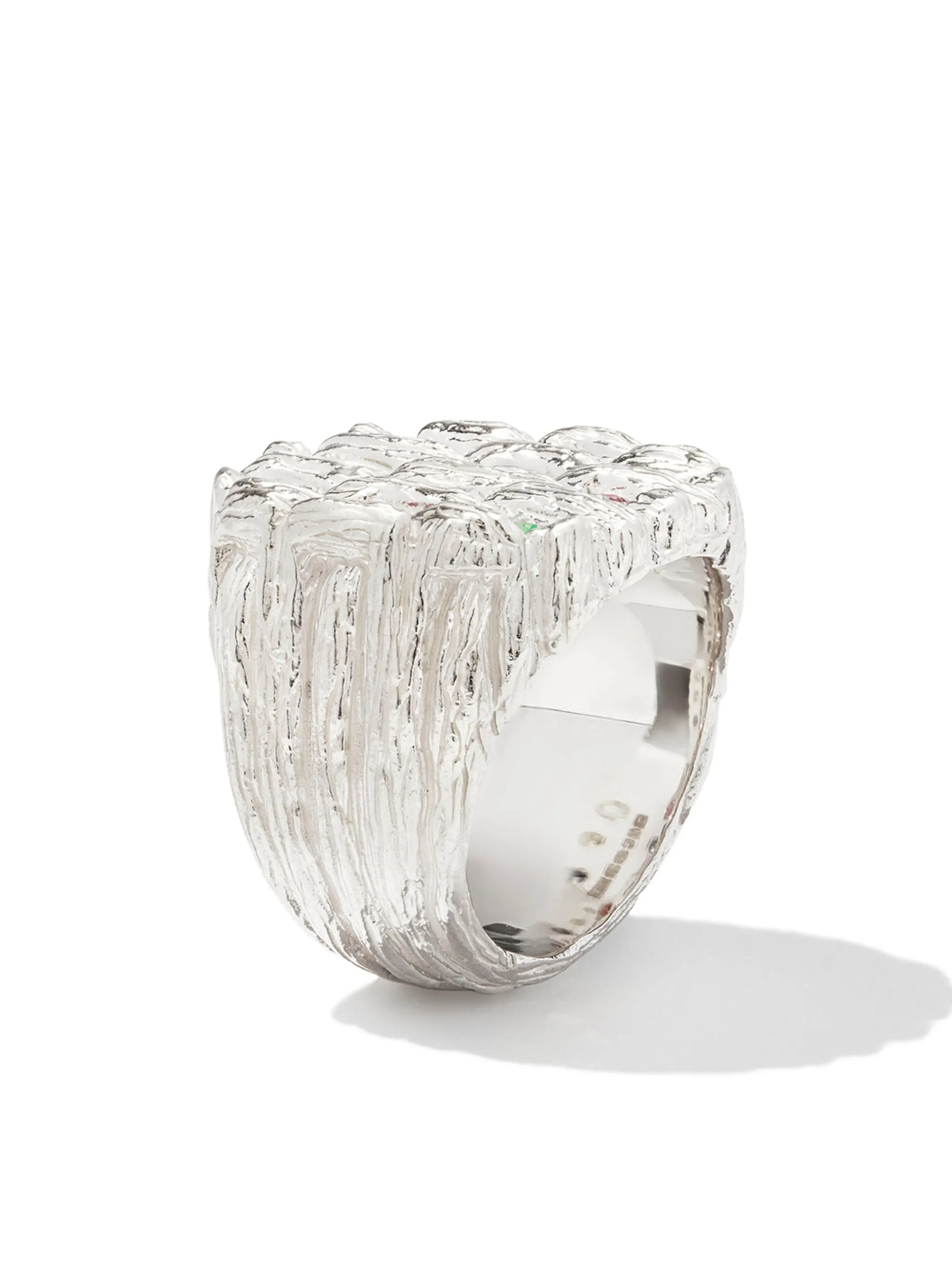 Woven roots sapphire ring