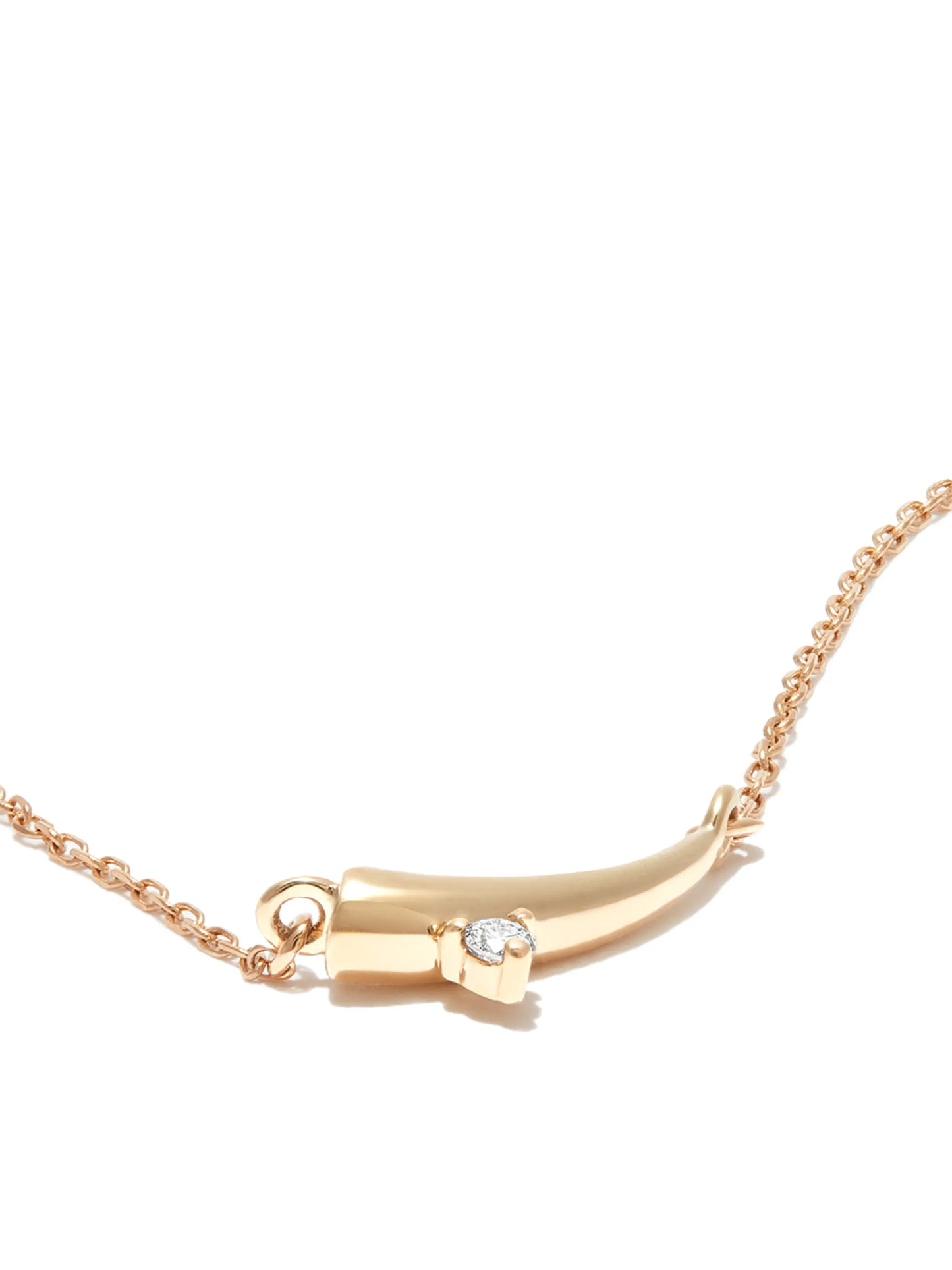14kt yellow gold Thorn Tiny diamond necklace