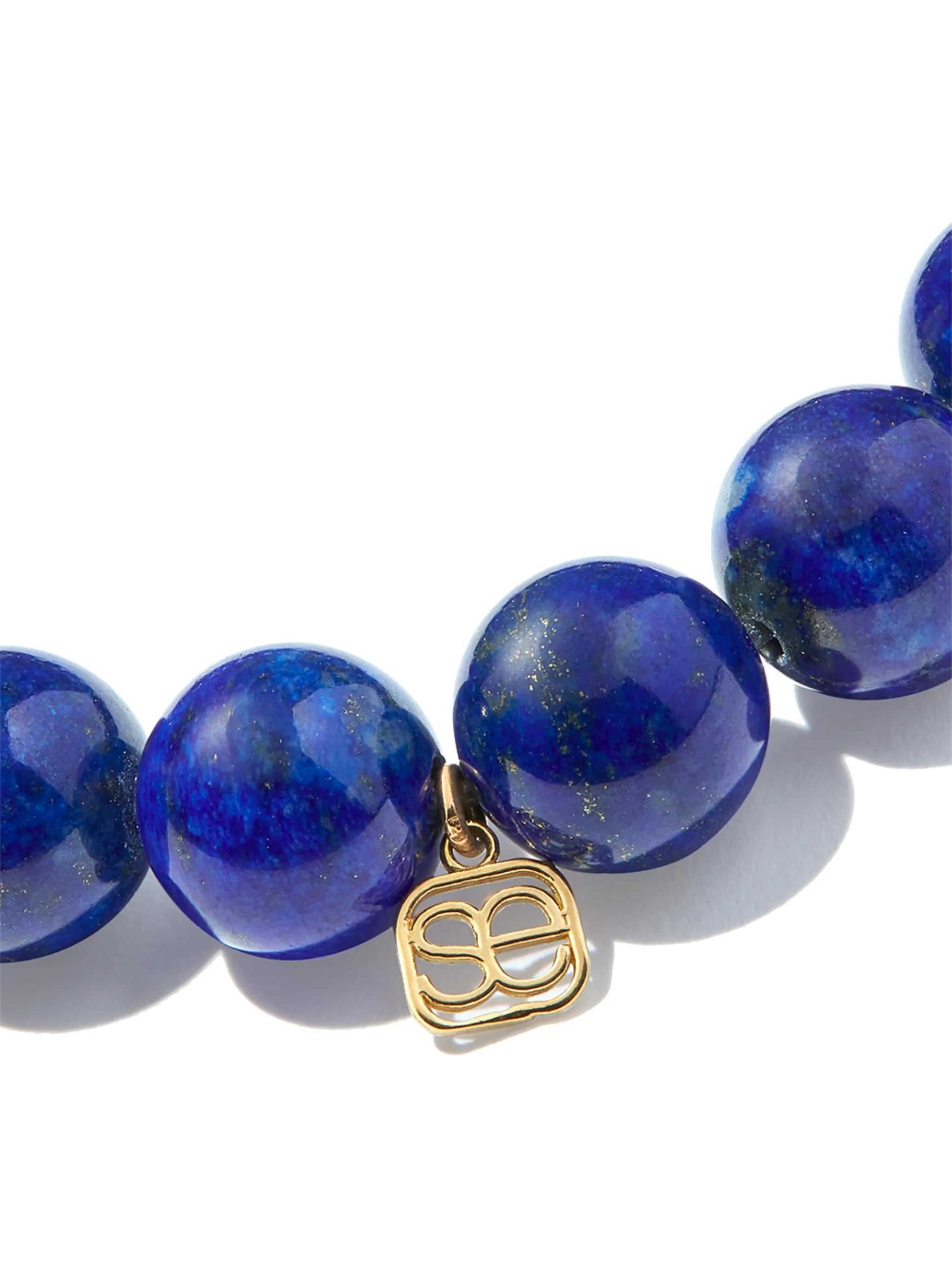 14kt yellow gold lapis lazuli charm bracelet