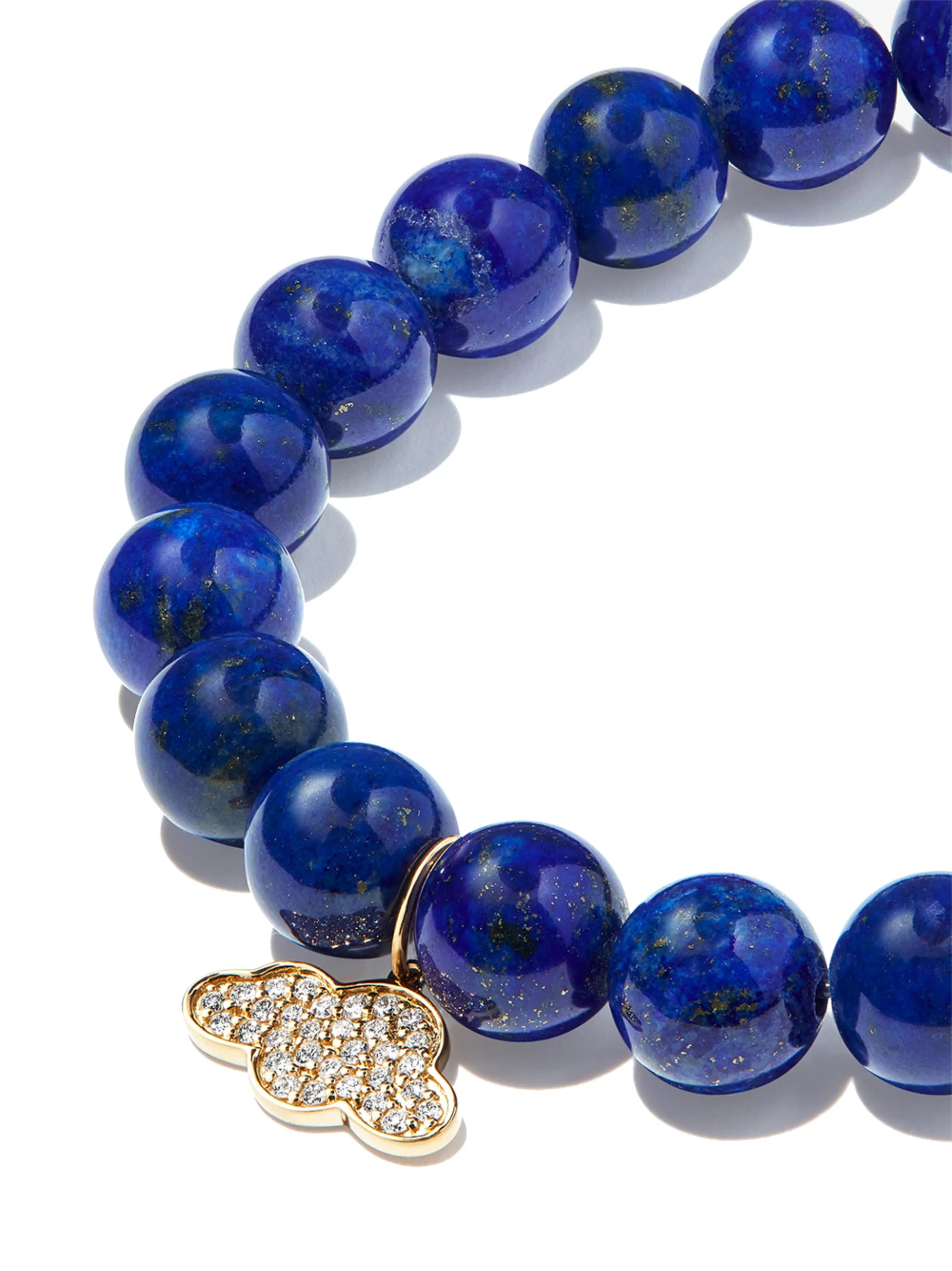 14kt yellow gold lapis lazuli charm bracelet