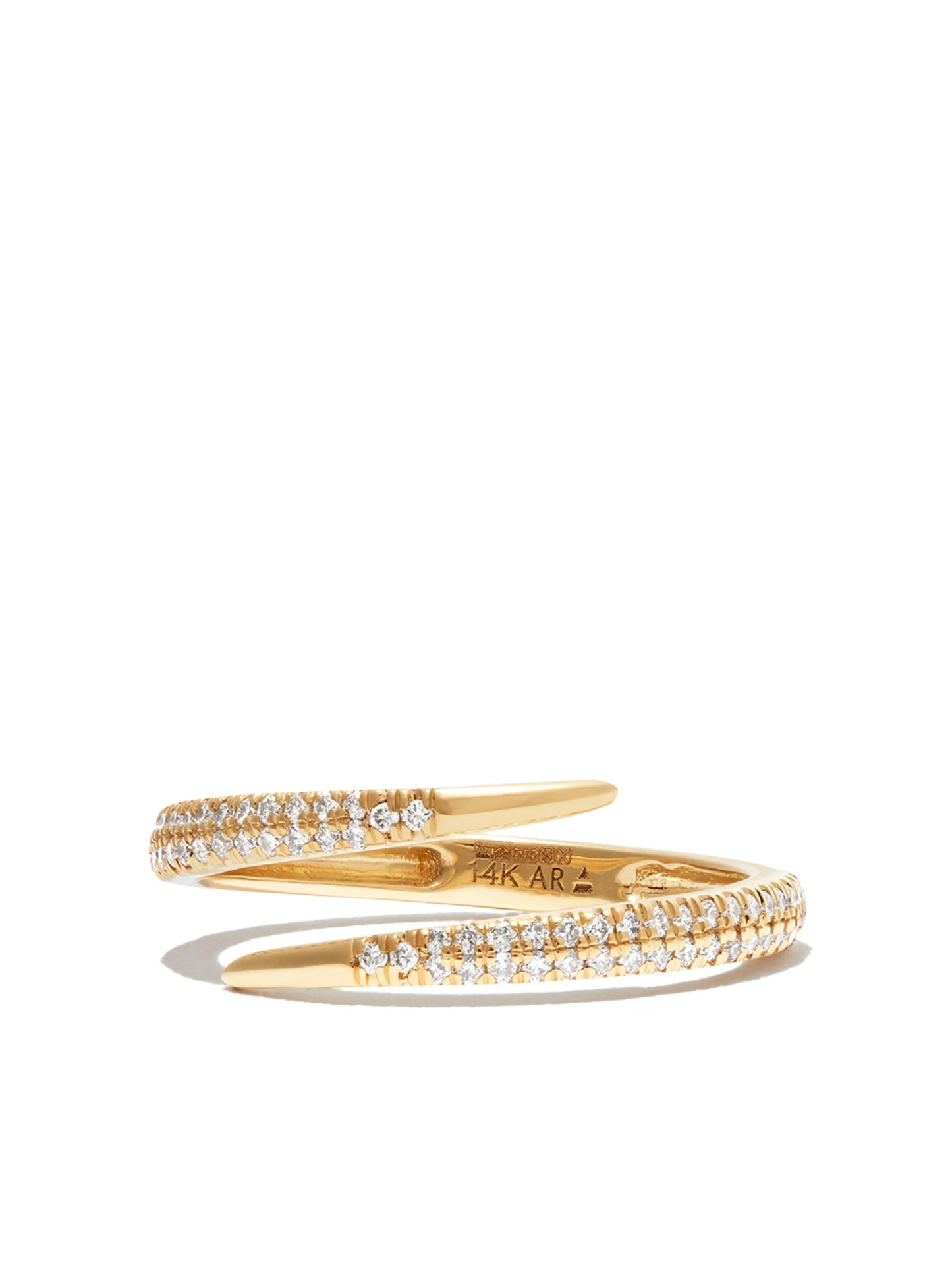 14kt yellow gold Thorn diamond wrap ring