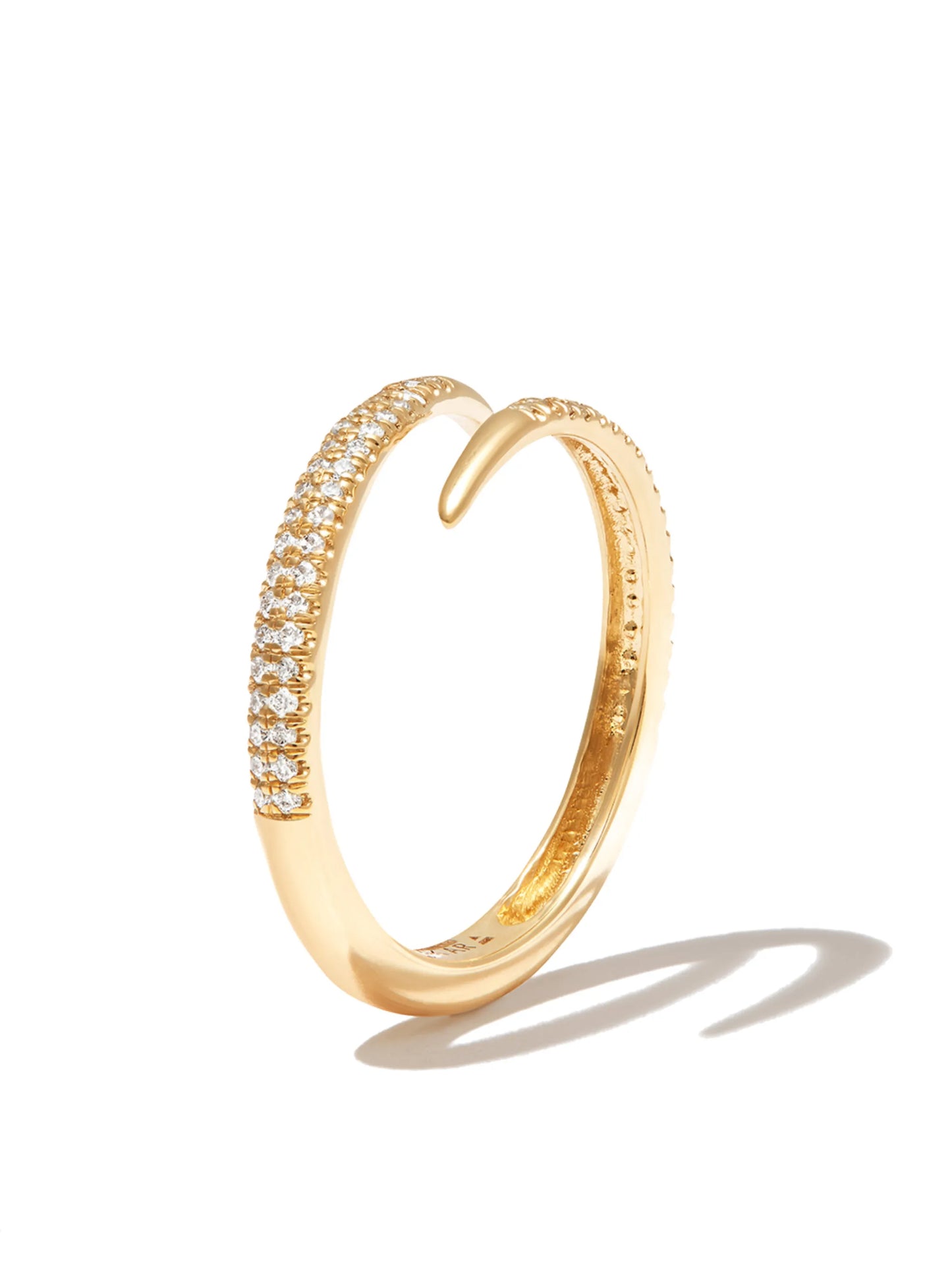 14kt yellow gold Thorn diamond wrap ring
