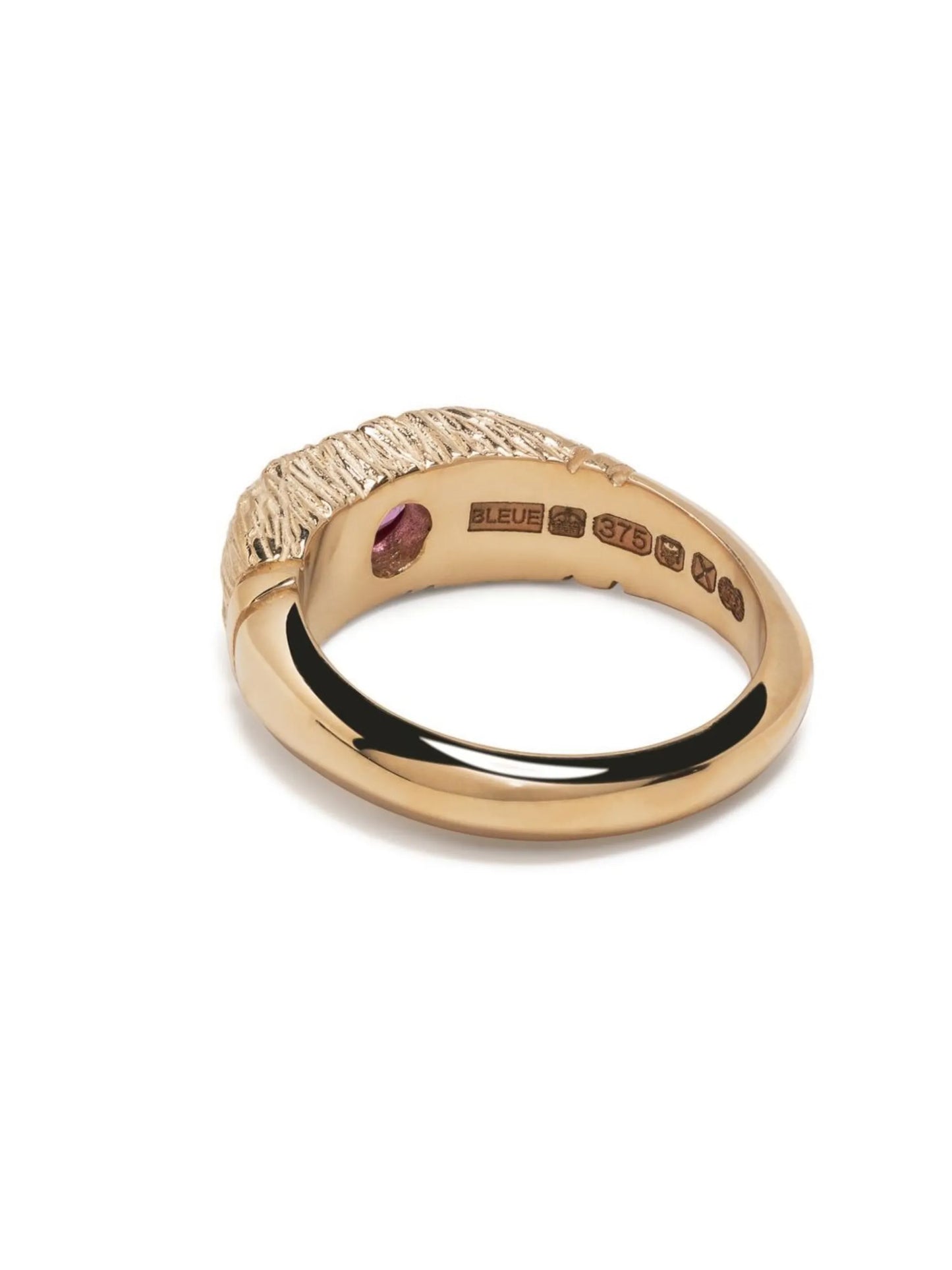 9kt yellow gold Hand Me Down sapphire signet ring